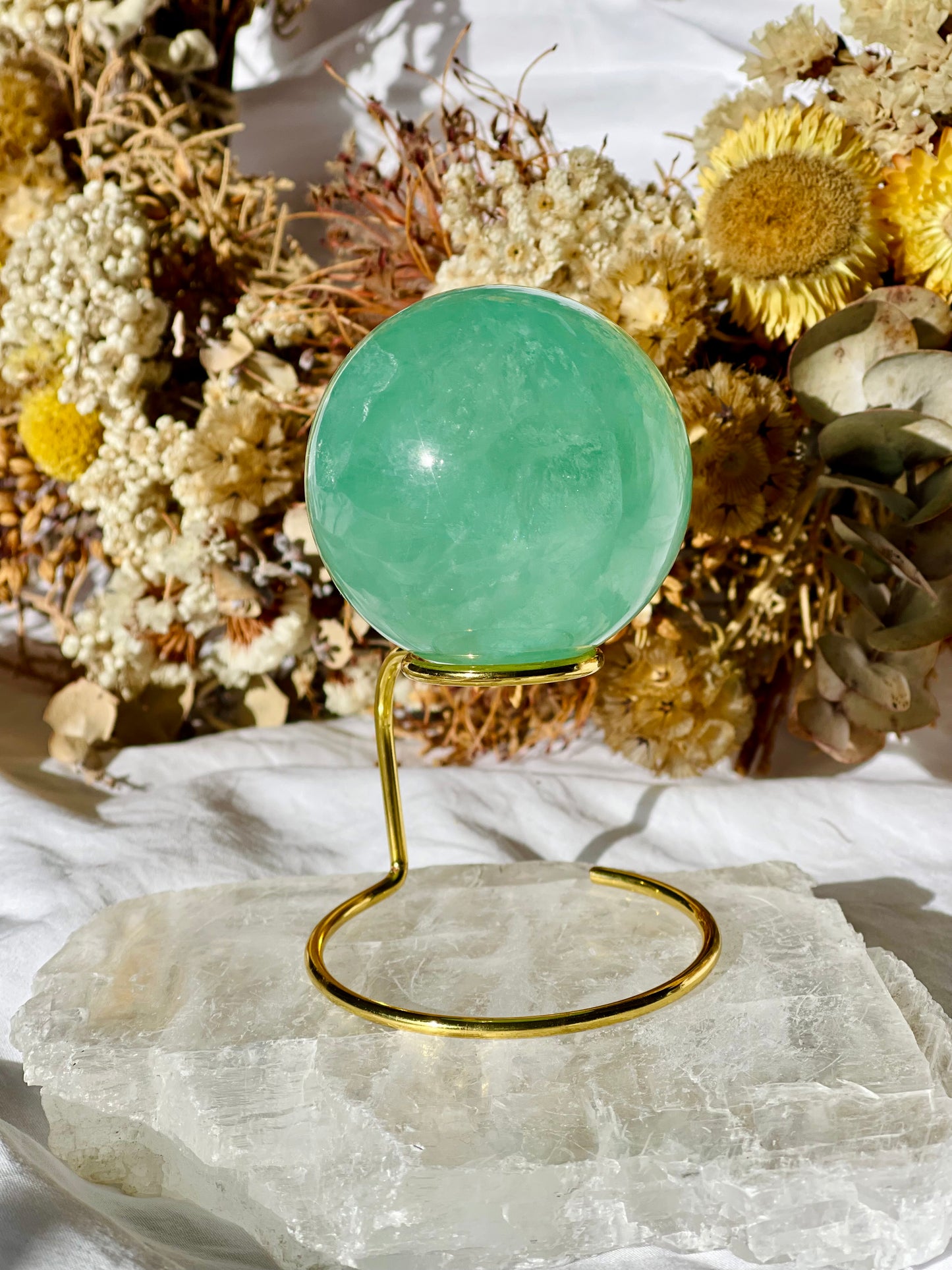 Green Fluorite Sphere F