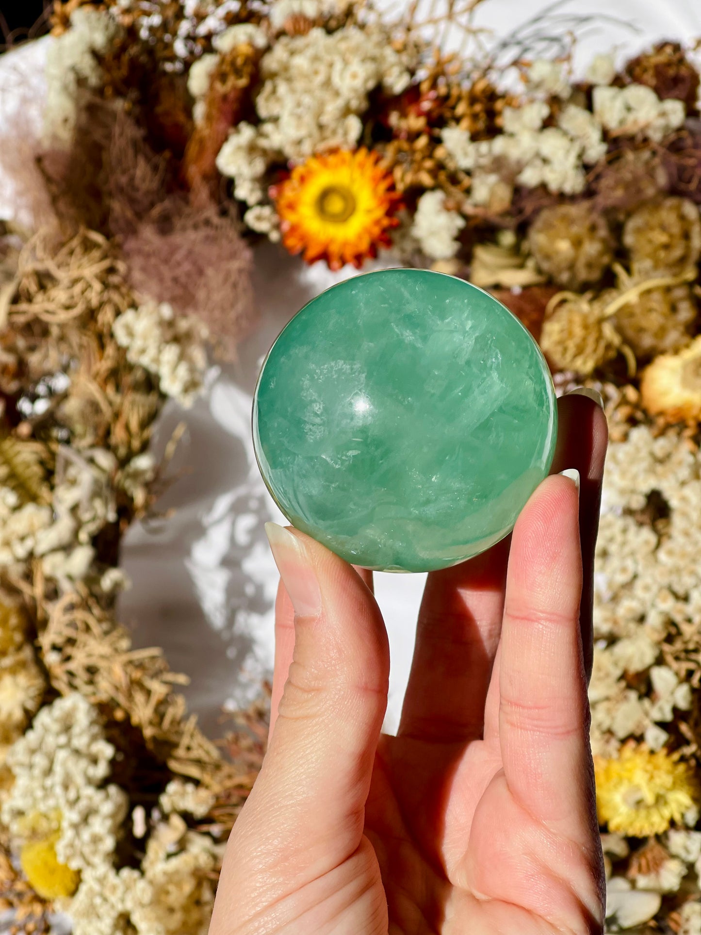 Green Fluorite Sphere F