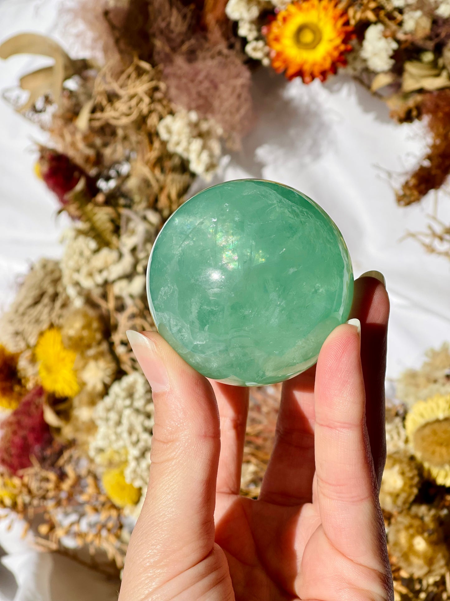 Green Fluorite Sphere F