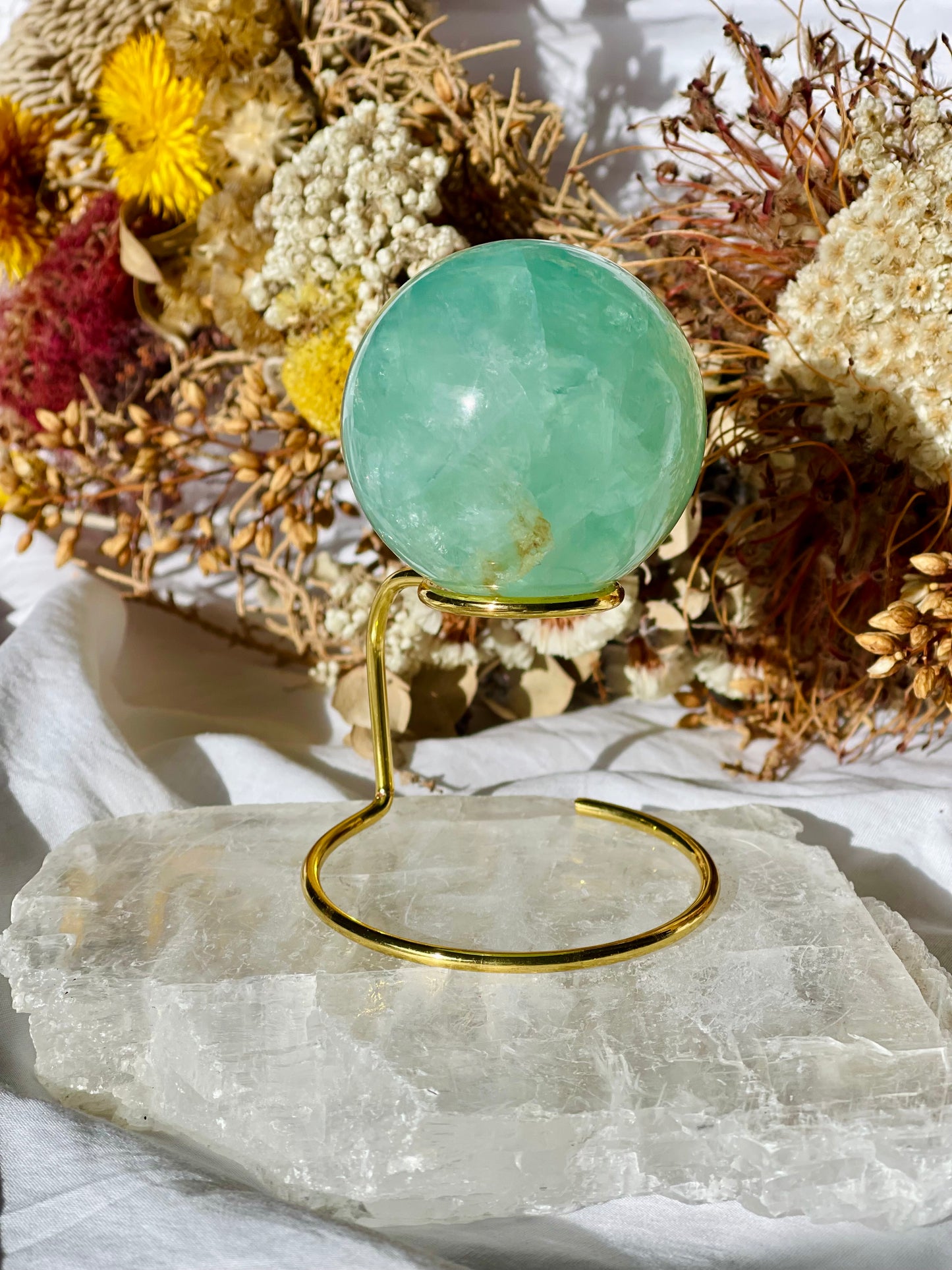 Green Fluorite Sphere D