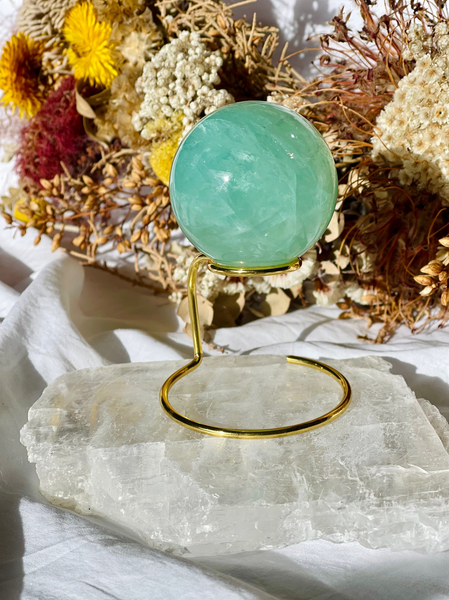 Green Fluorite Sphere D