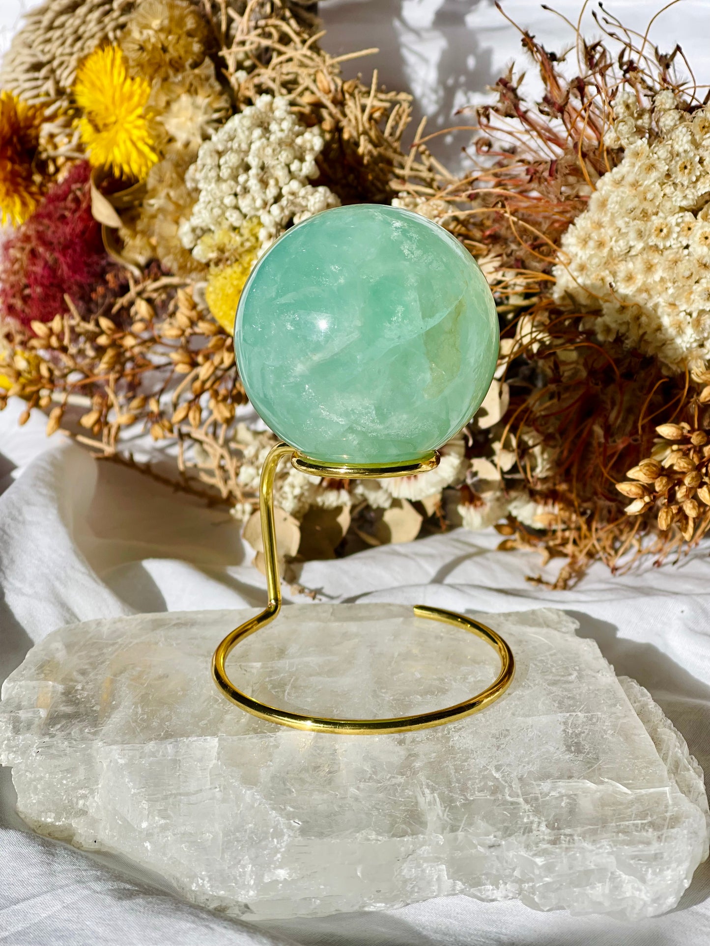 Green Fluorite Sphere D