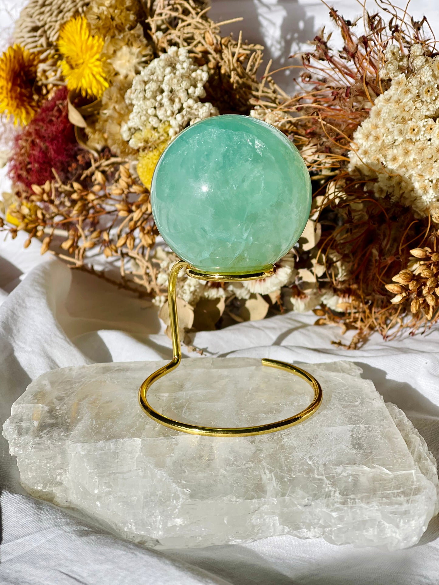 Green Fluorite Sphere D