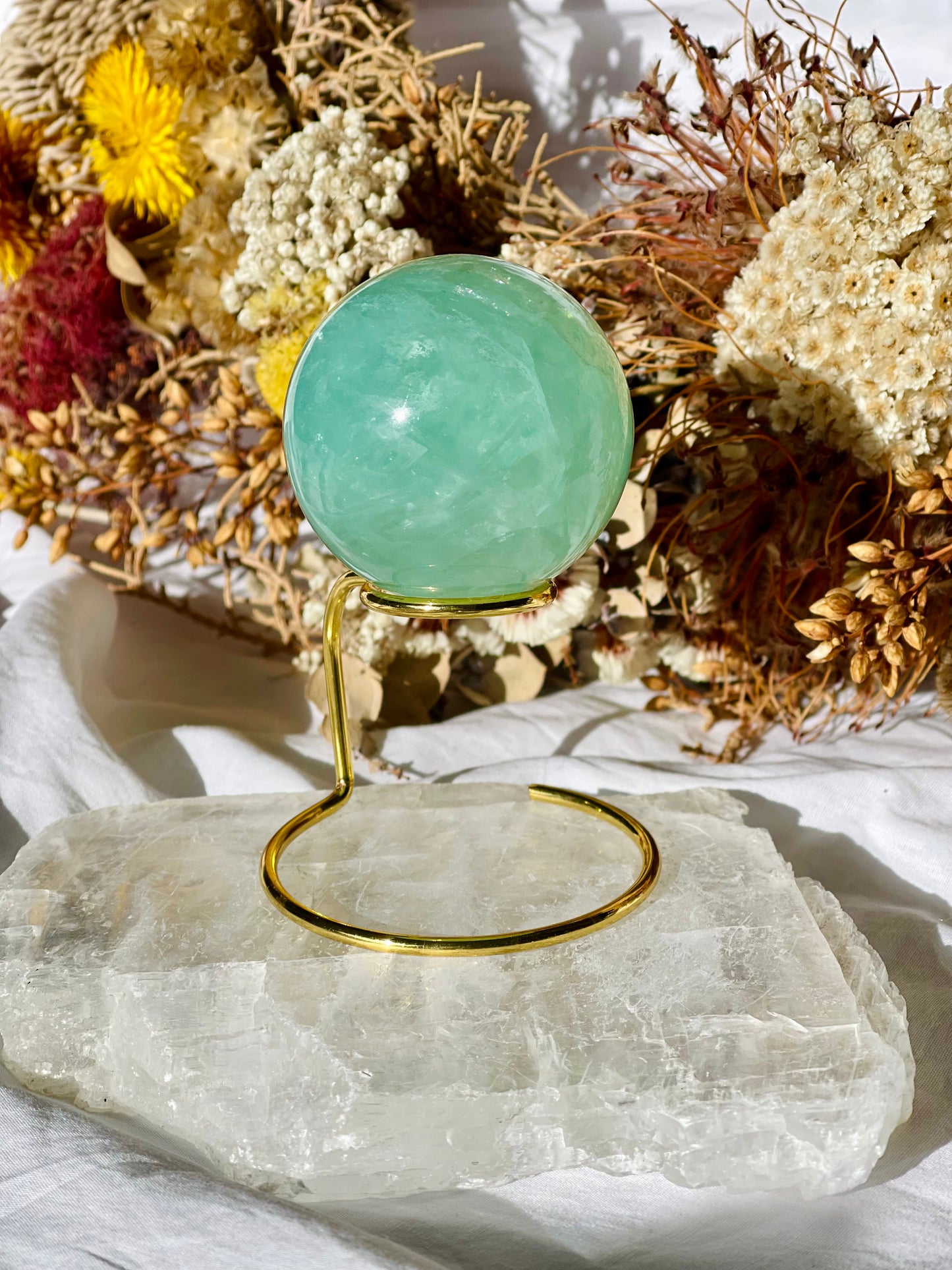 Green Fluorite Sphere D