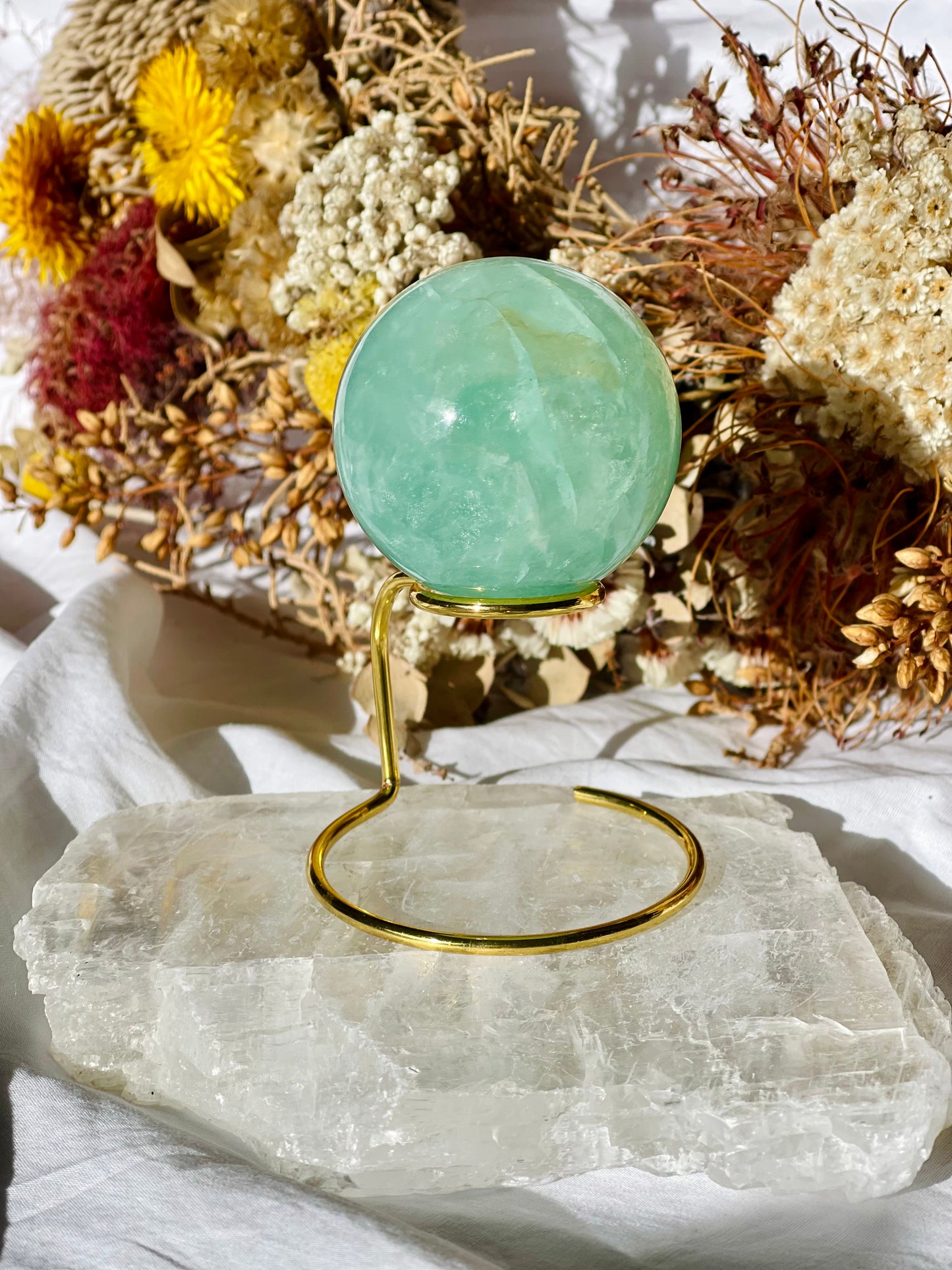 Green Fluorite Sphere D