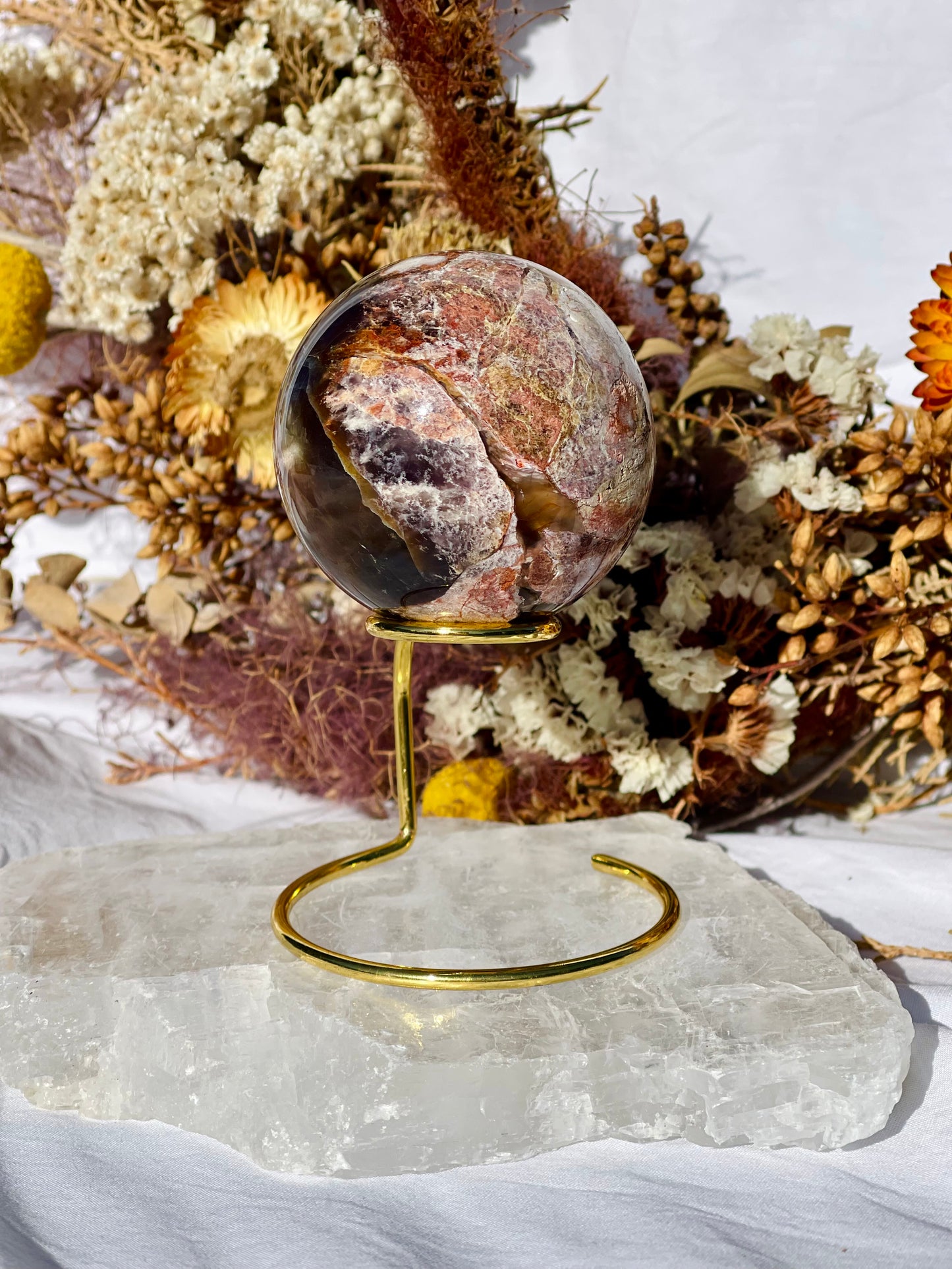 Purple Petrified Wood Sphere