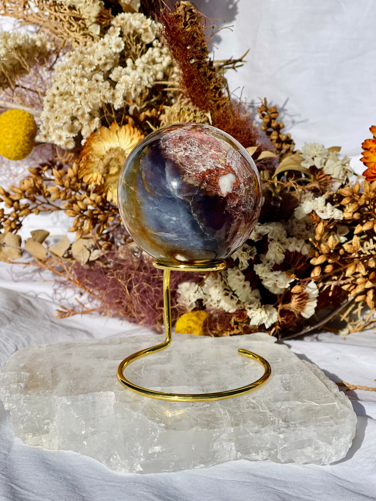 Purple Petrified Wood Sphere