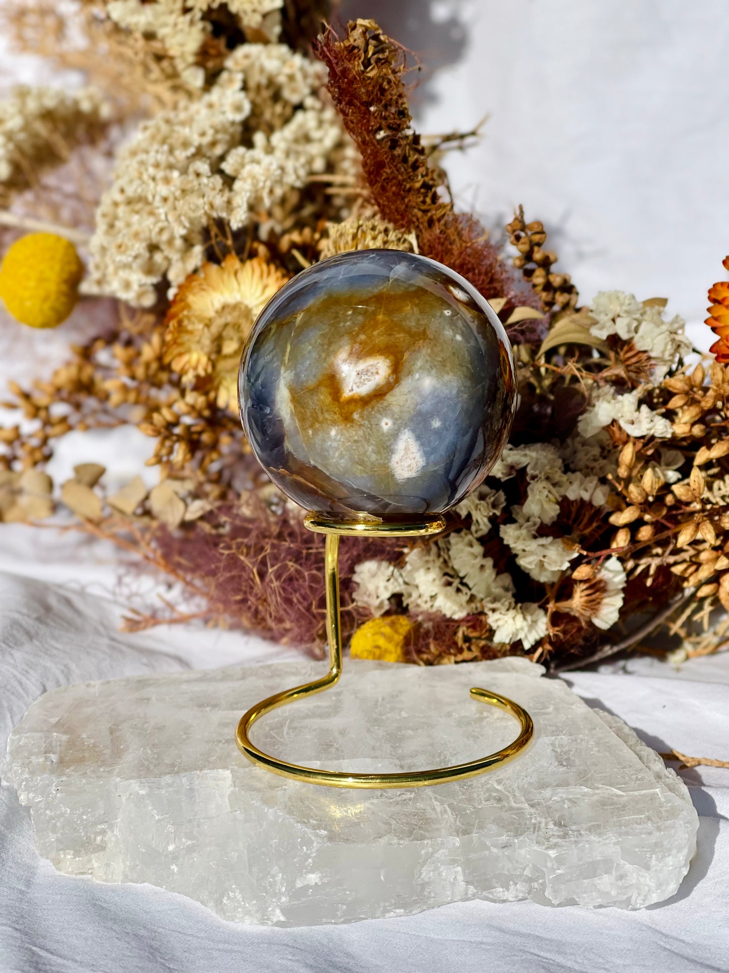 Purple Petrified Wood Sphere