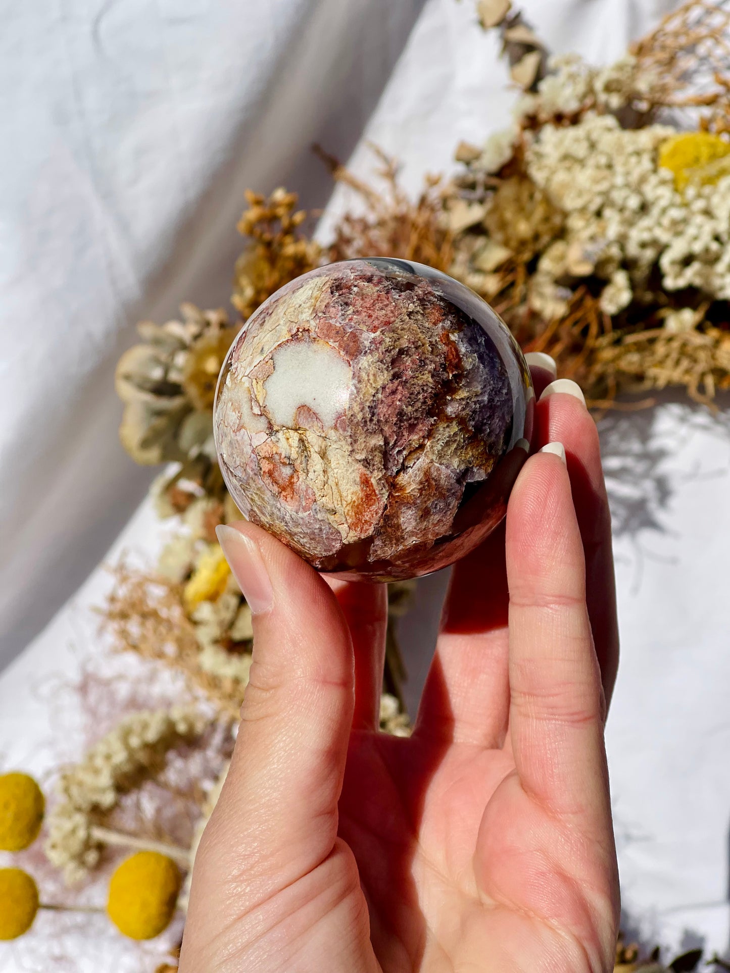 Purple Petrified Wood Sphere