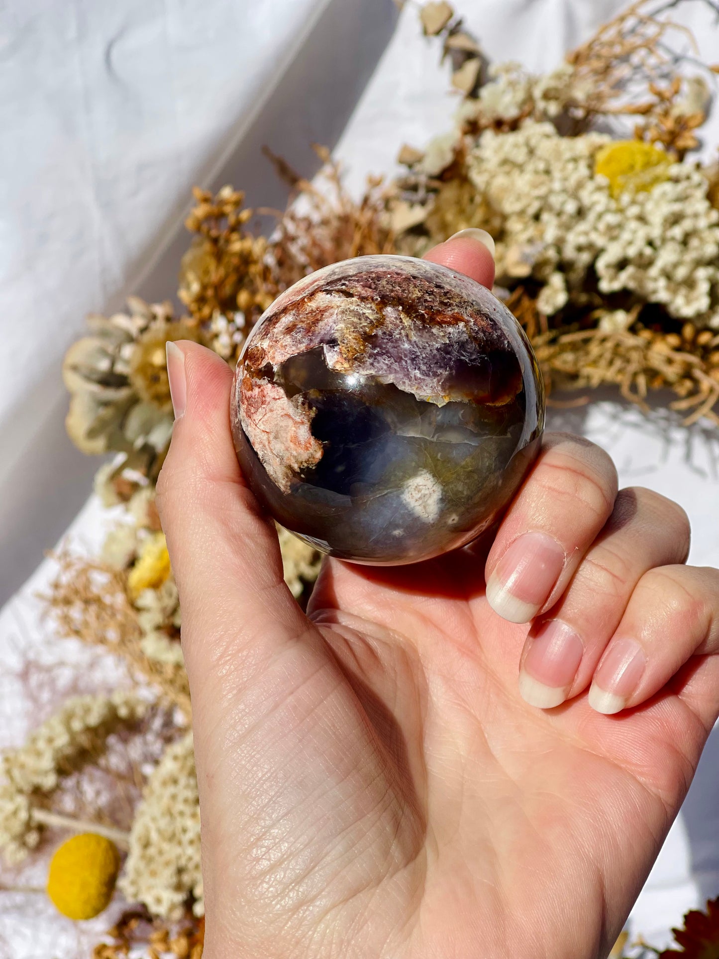 Purple Petrified Wood Sphere