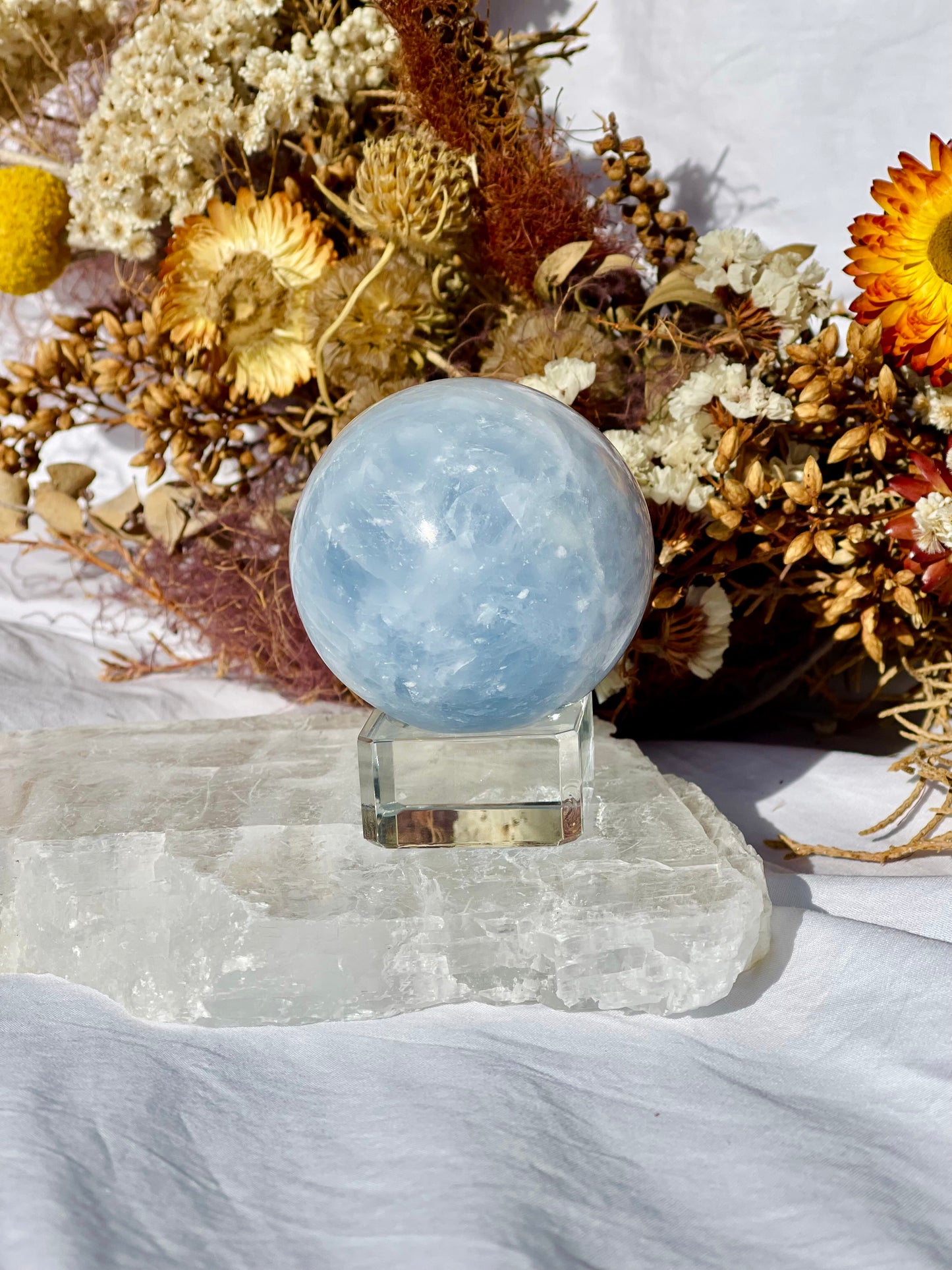 Blue Calcite Sphere