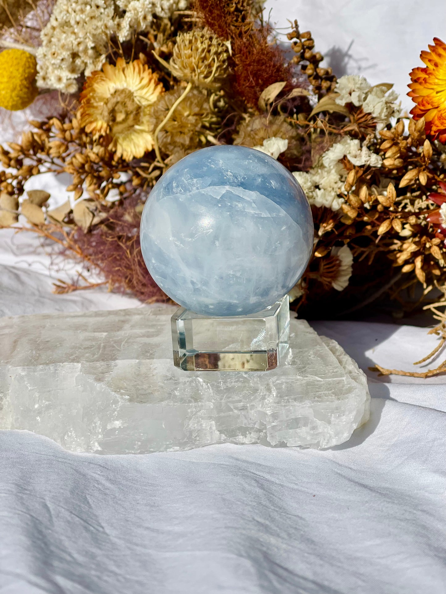 Blue Calcite Sphere