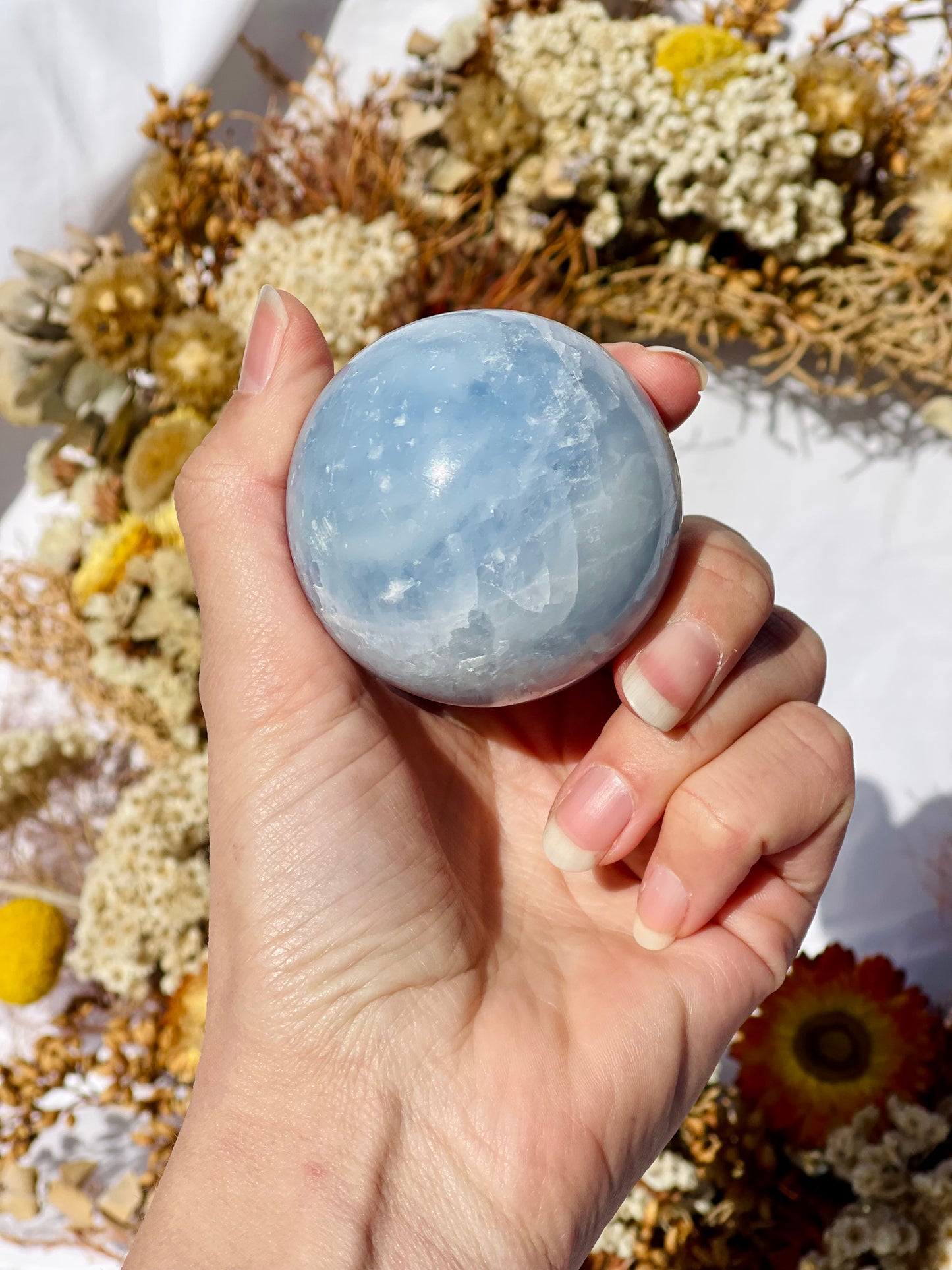 Blue Calcite Sphere