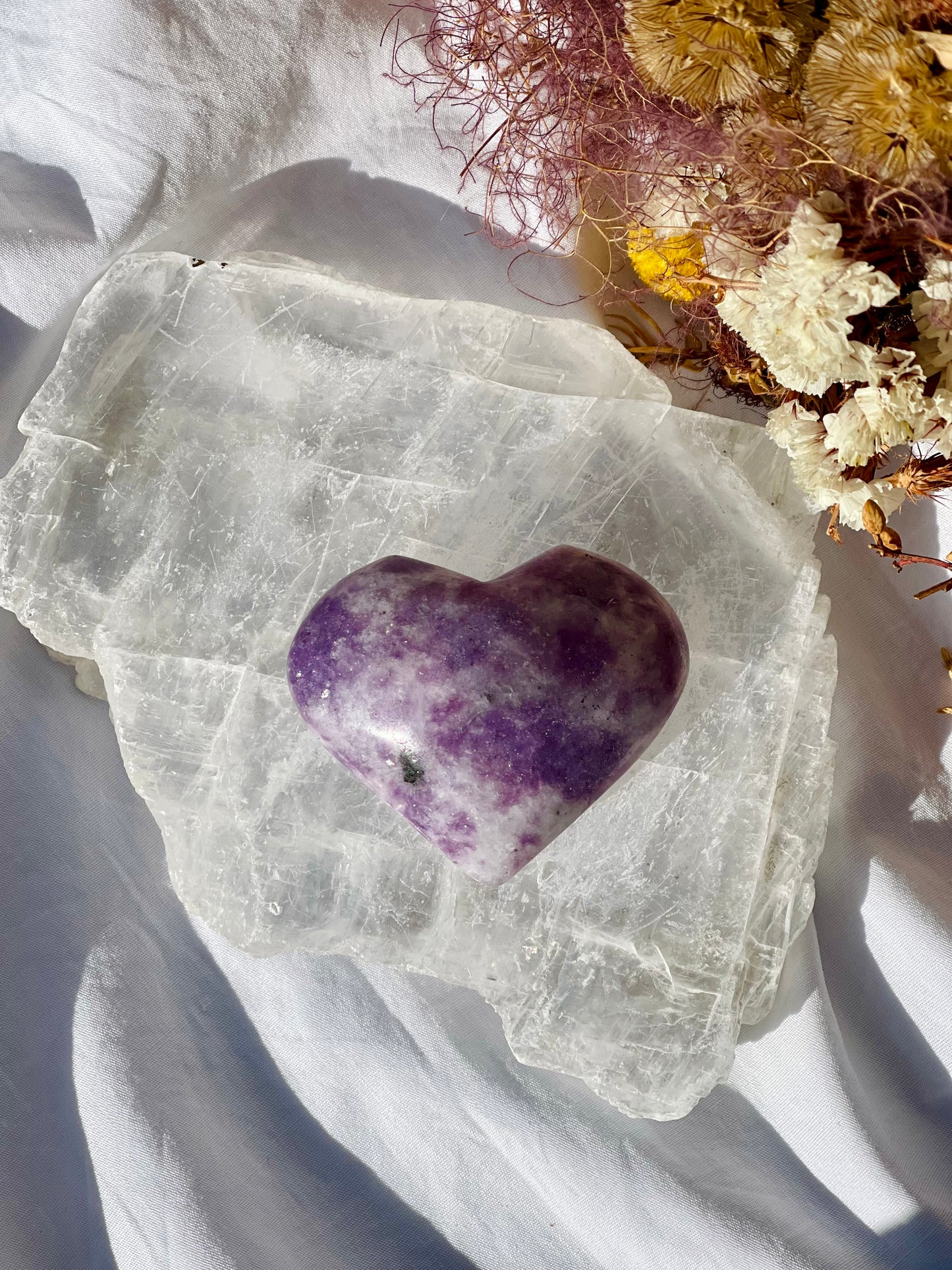 Lepidolite Heart