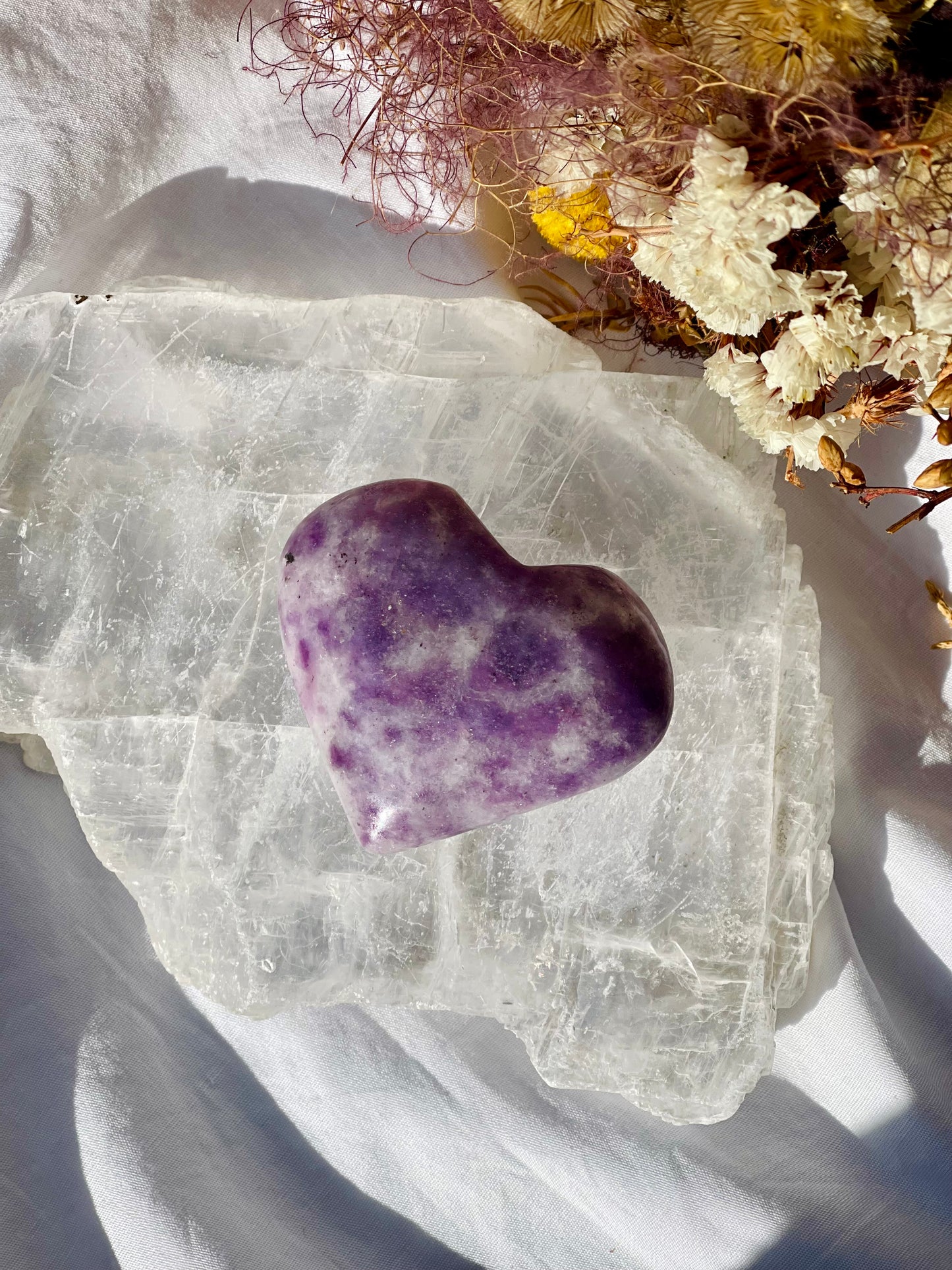 Lepidolite Heart