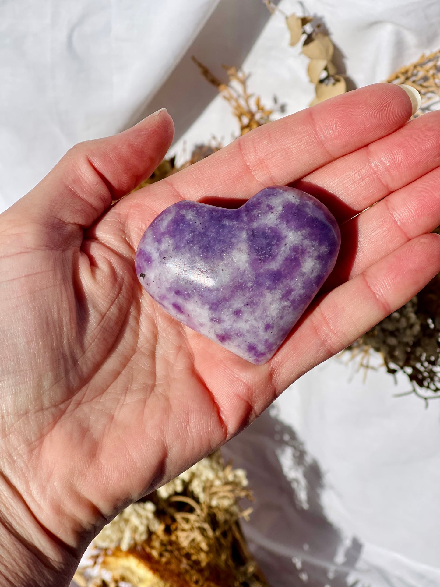 Lepidolite Heart