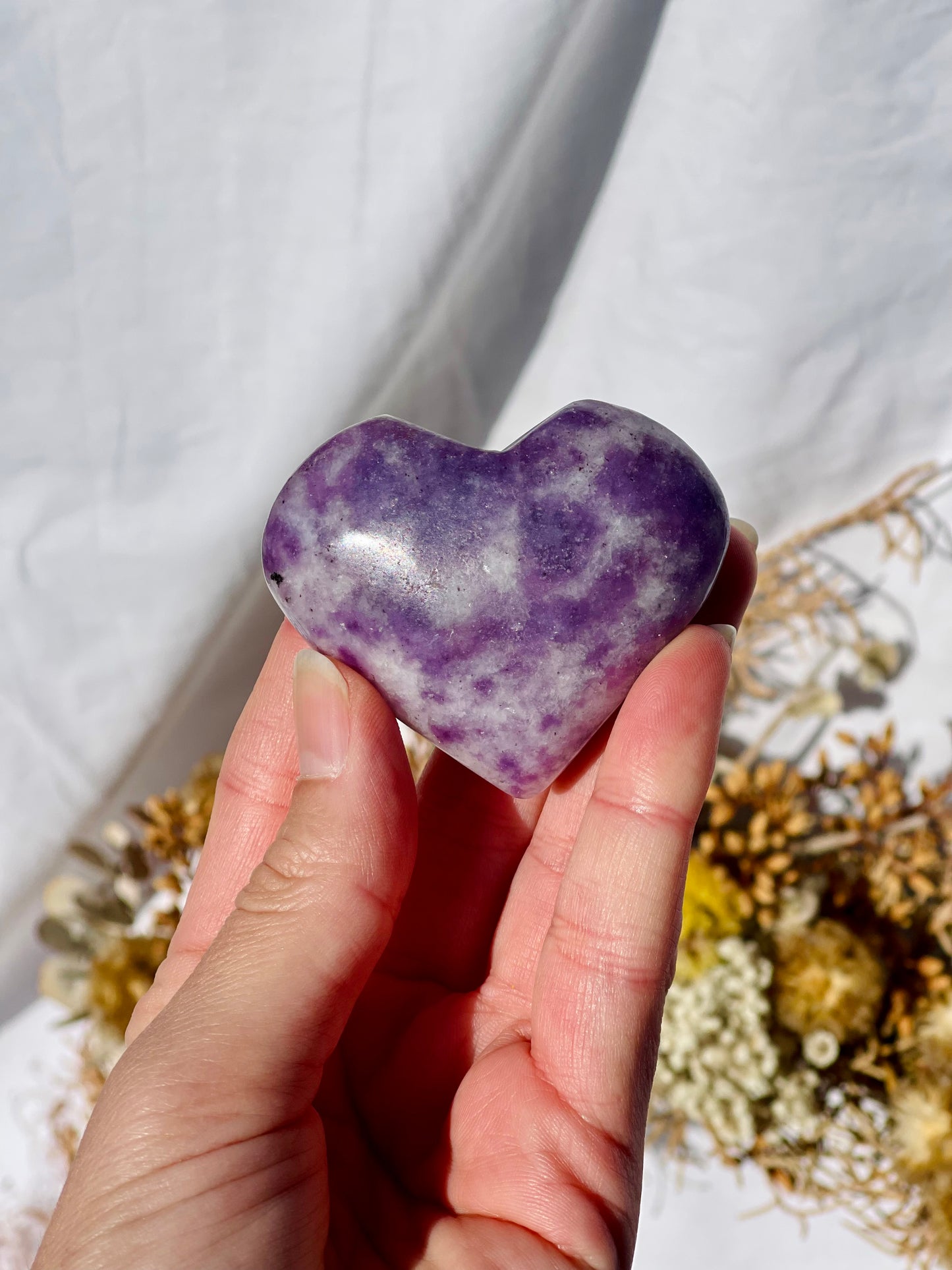 Lepidolite Heart