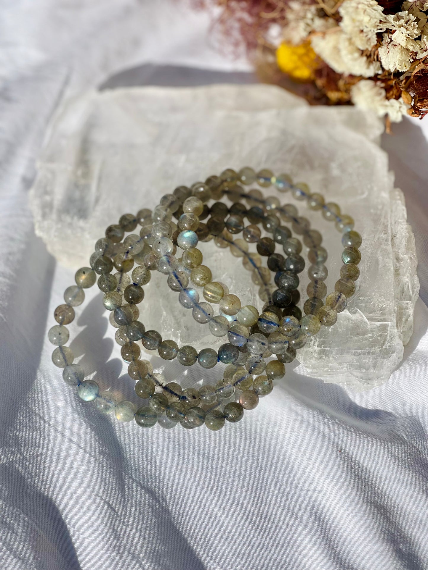 Labradorite Bracelet | Medium Bead