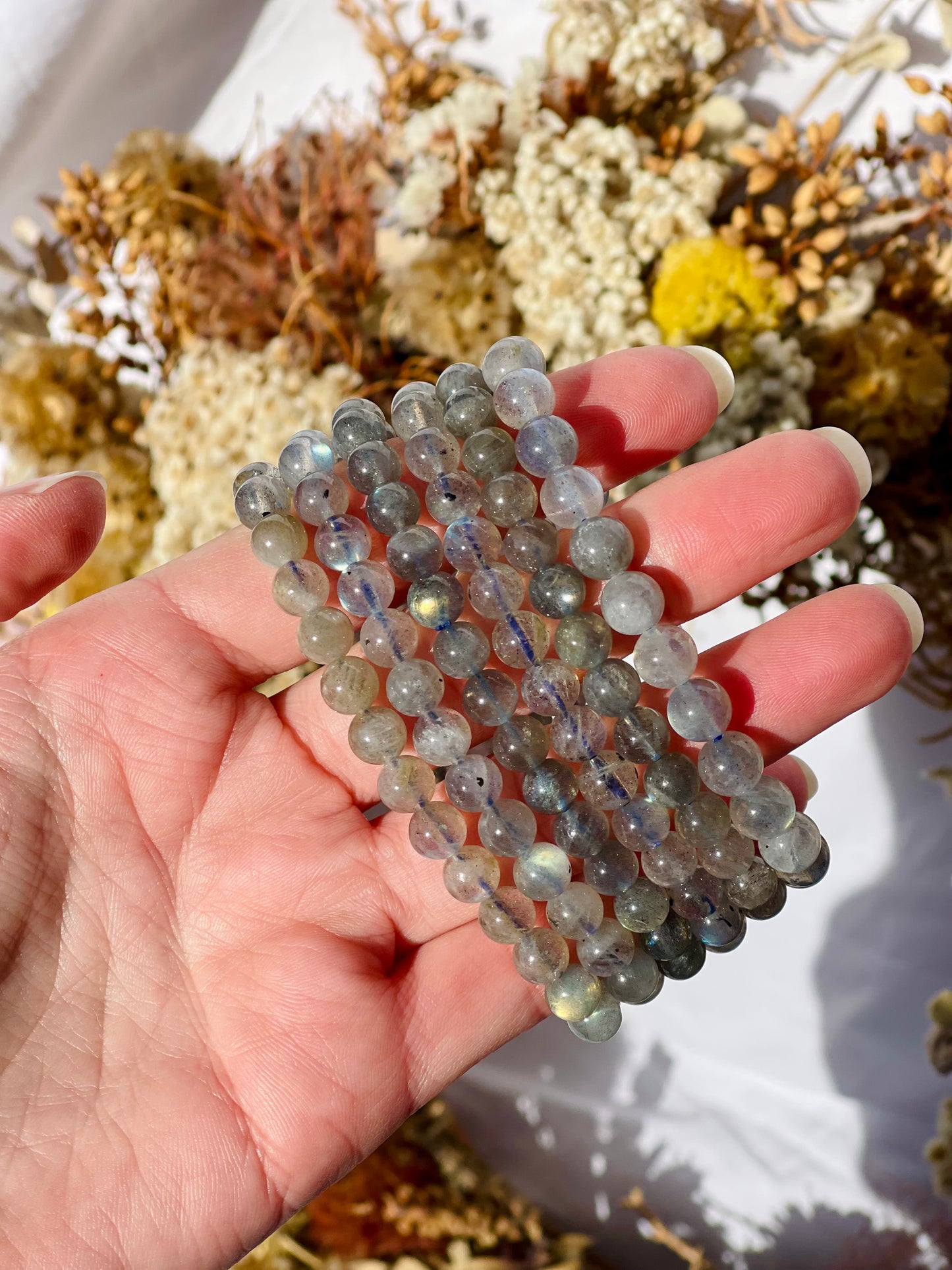 Labradorite Bracelet | Medium Bead