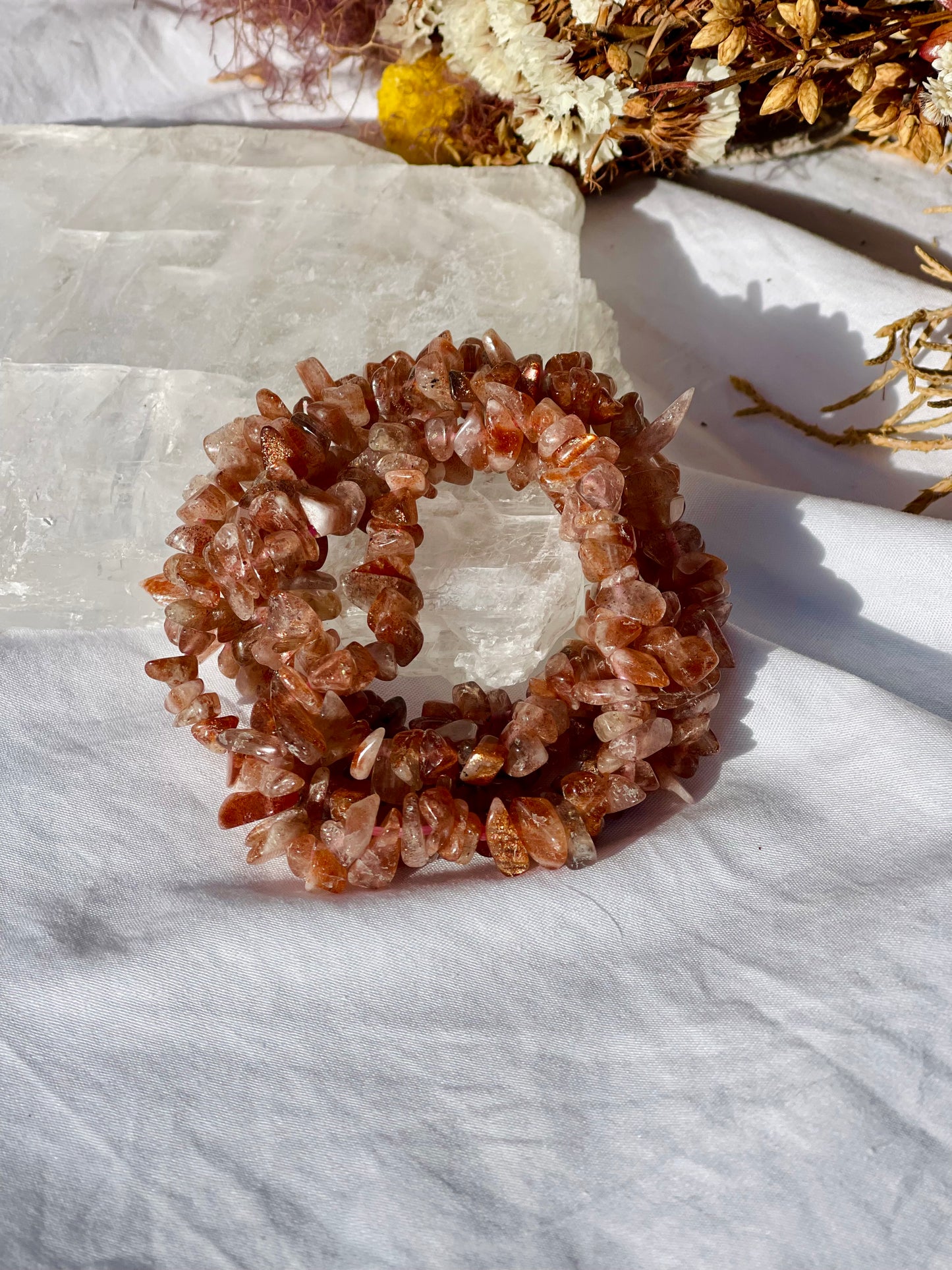 Sunstone Chip Bracelet