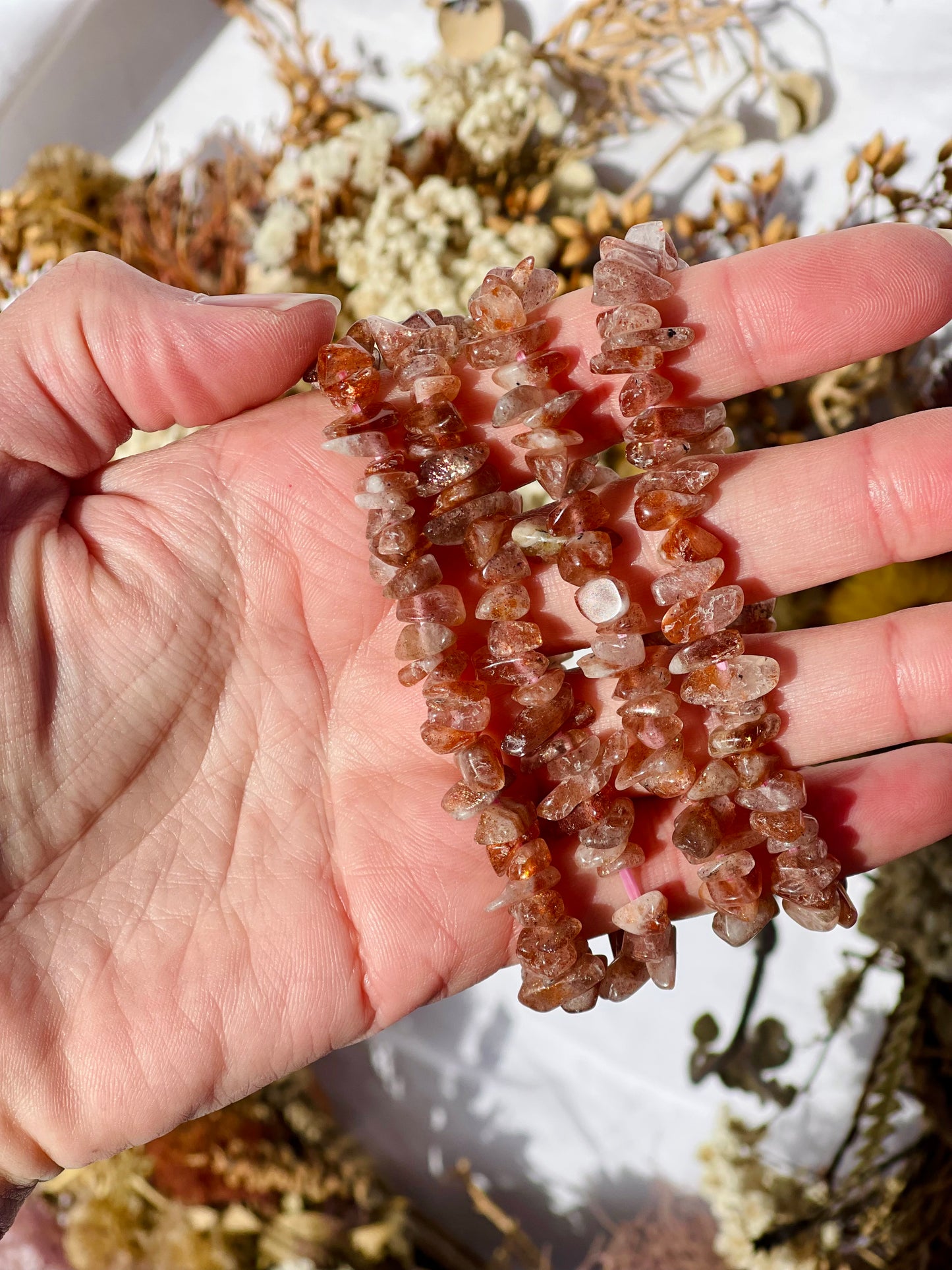 Sunstone Chip Bracelet