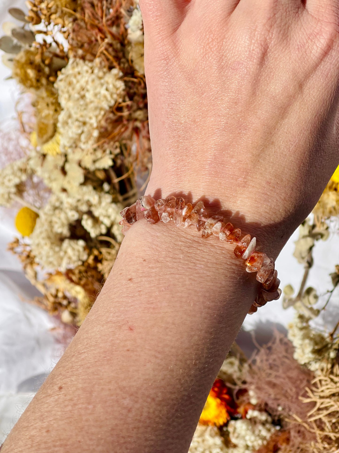 Sunstone Chip Bracelet