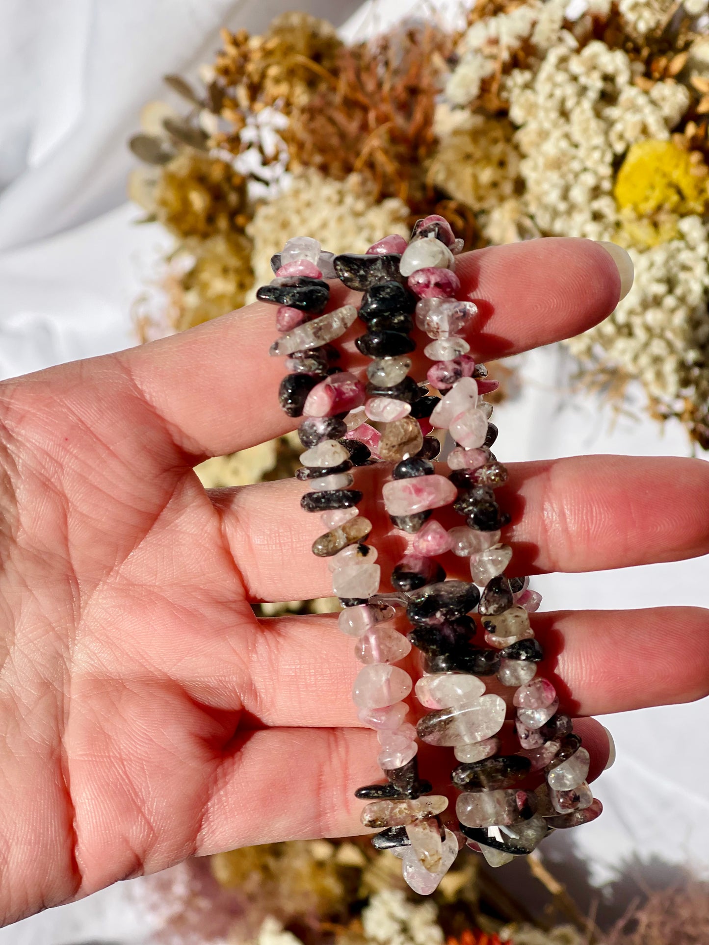 Rhodonite | Quartz Chip Bracelet