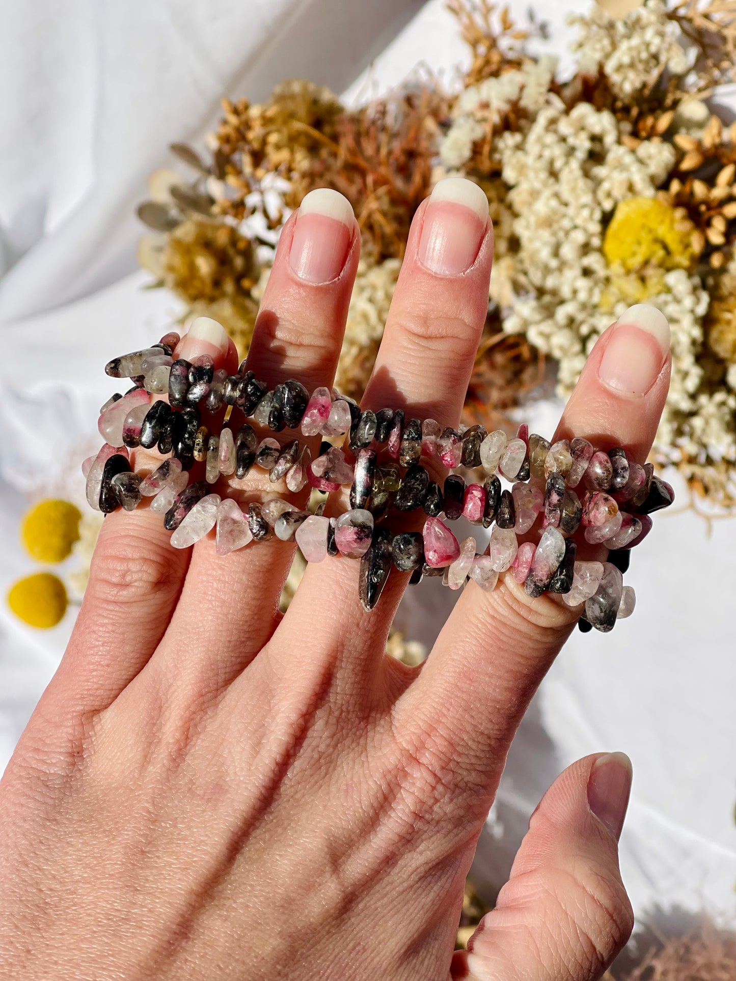 Rhodonite | Quartz Chip Bracelet