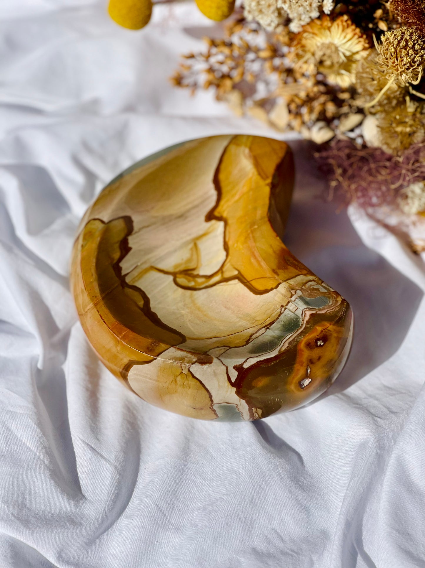 Polychrome Jasper Moon Dish