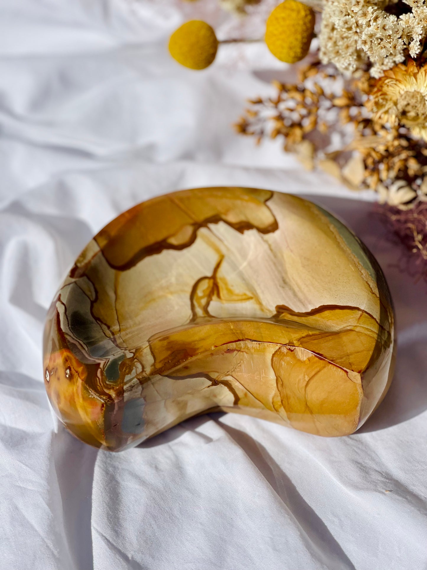 Polychrome Jasper Moon Dish