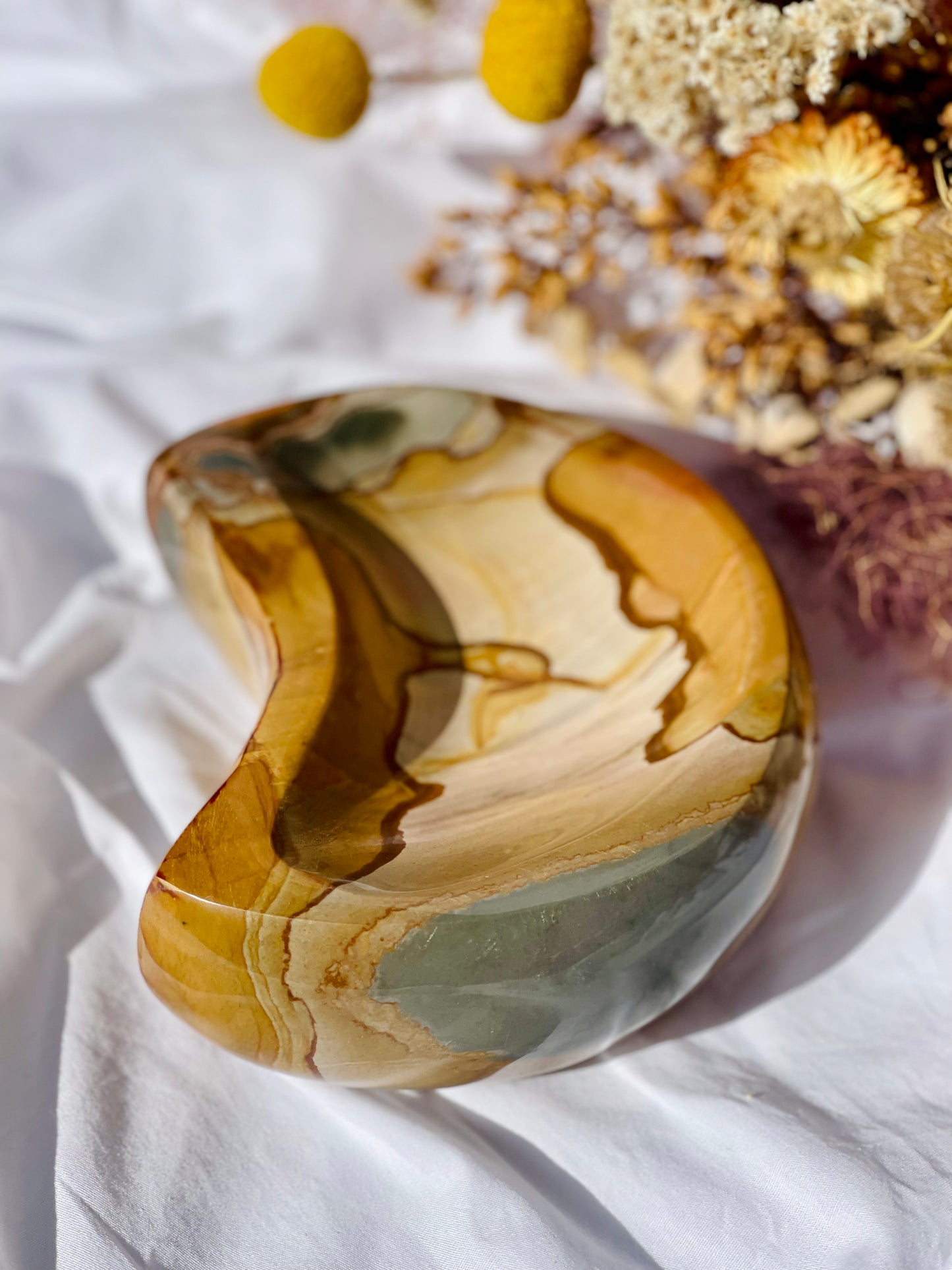 Polychrome Jasper Moon Dish