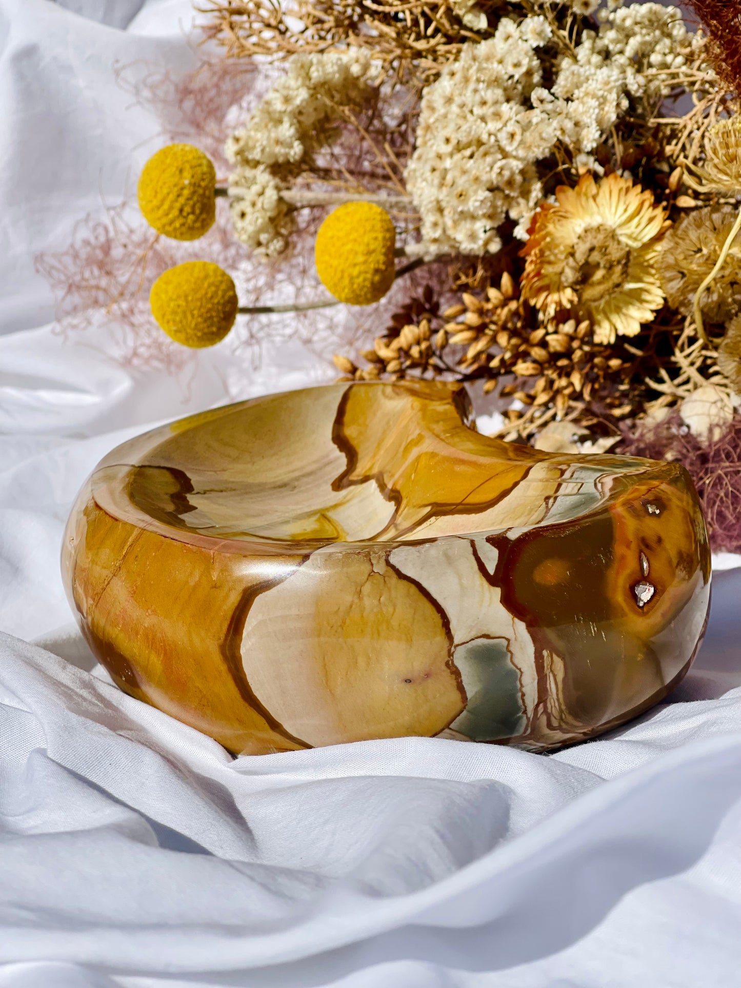 Polychrome Jasper Moon Dish