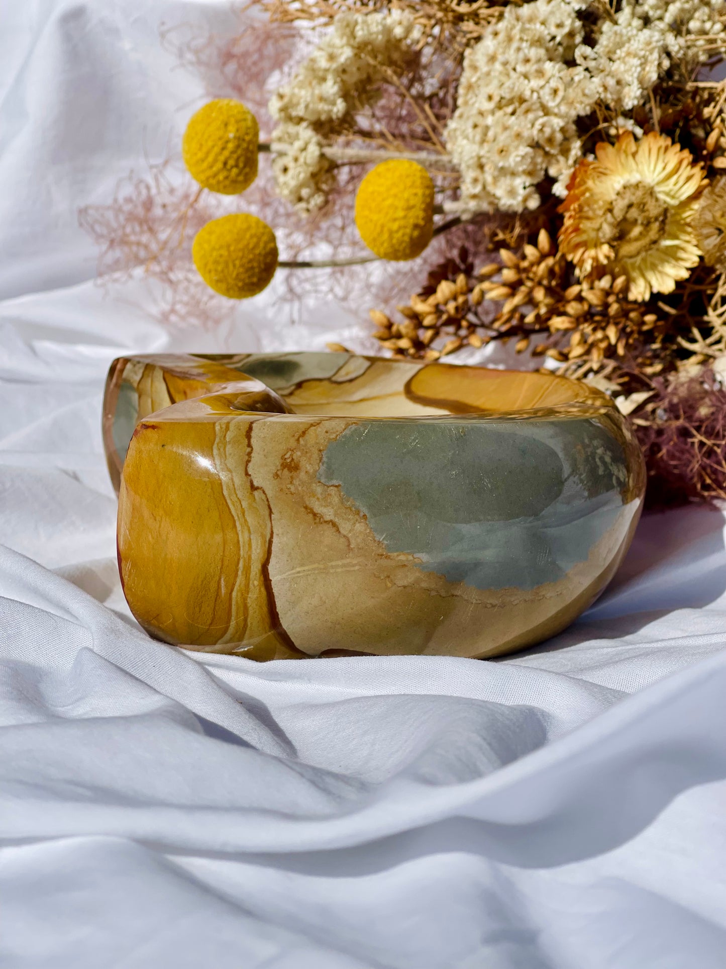 Polychrome Jasper Moon Dish