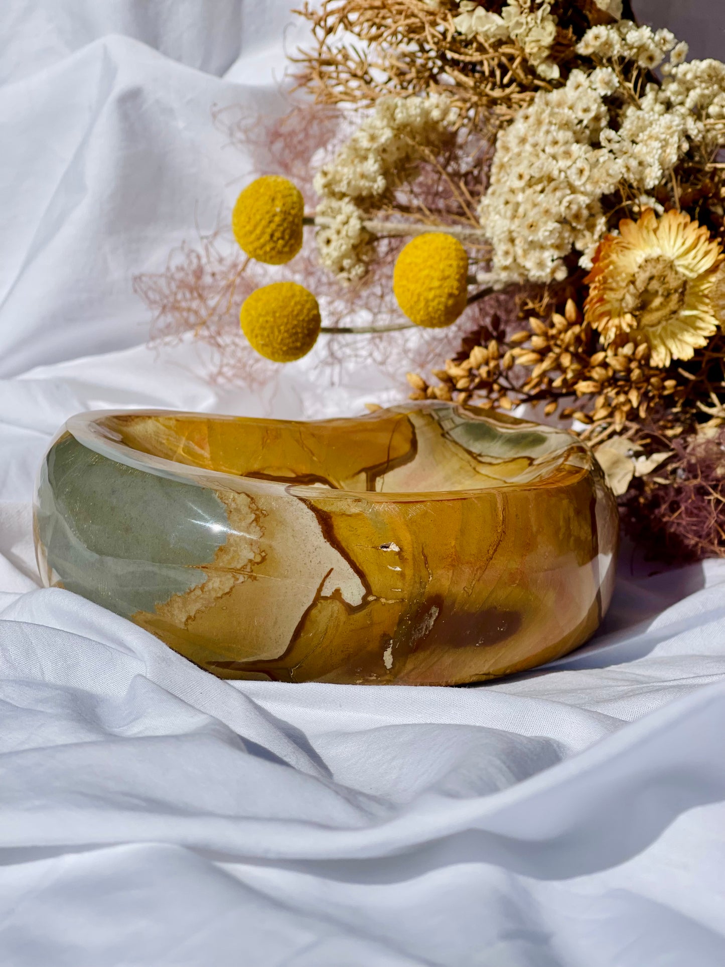 Polychrome Jasper Moon Dish