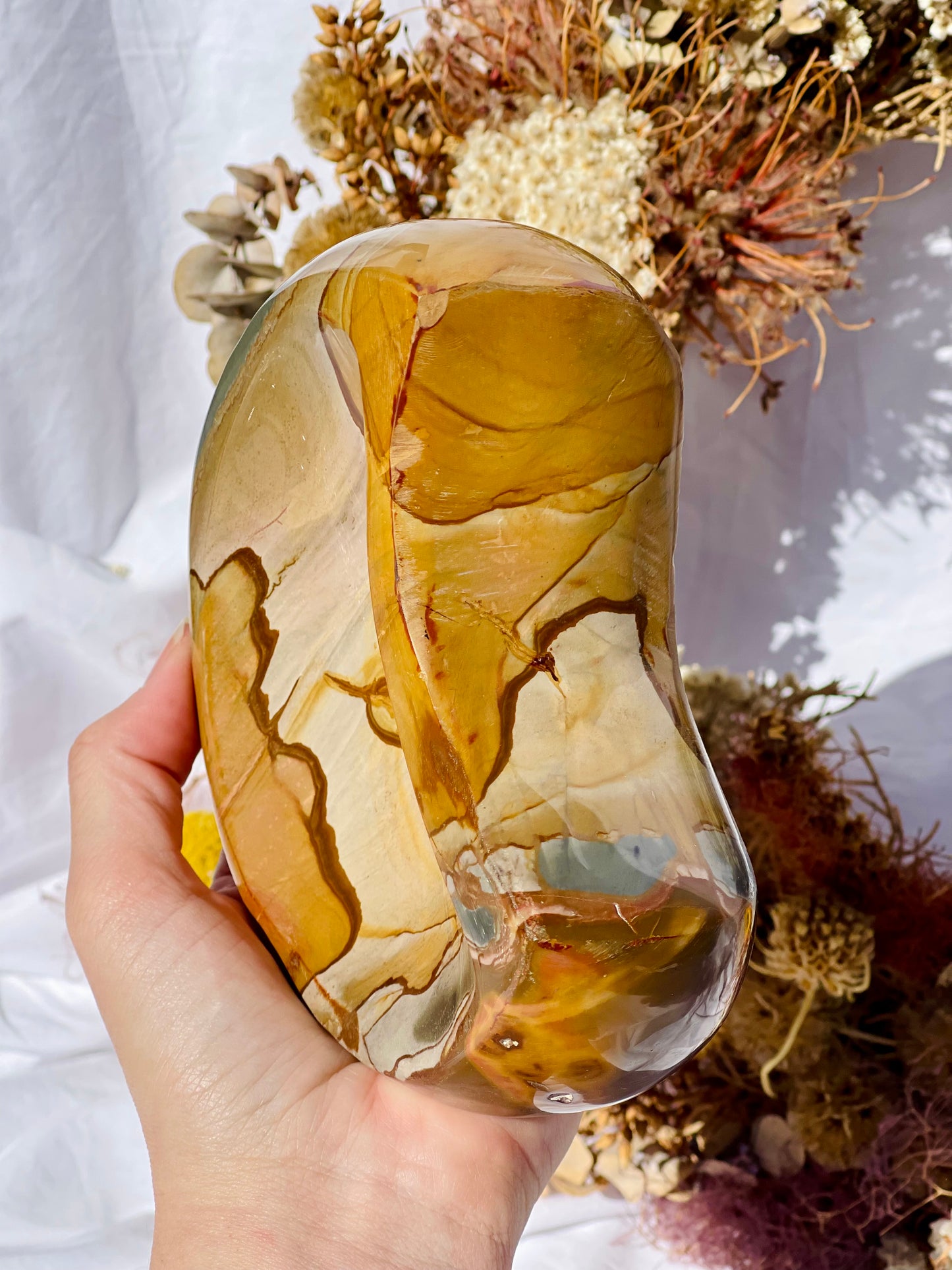 Polychrome Jasper Moon Dish