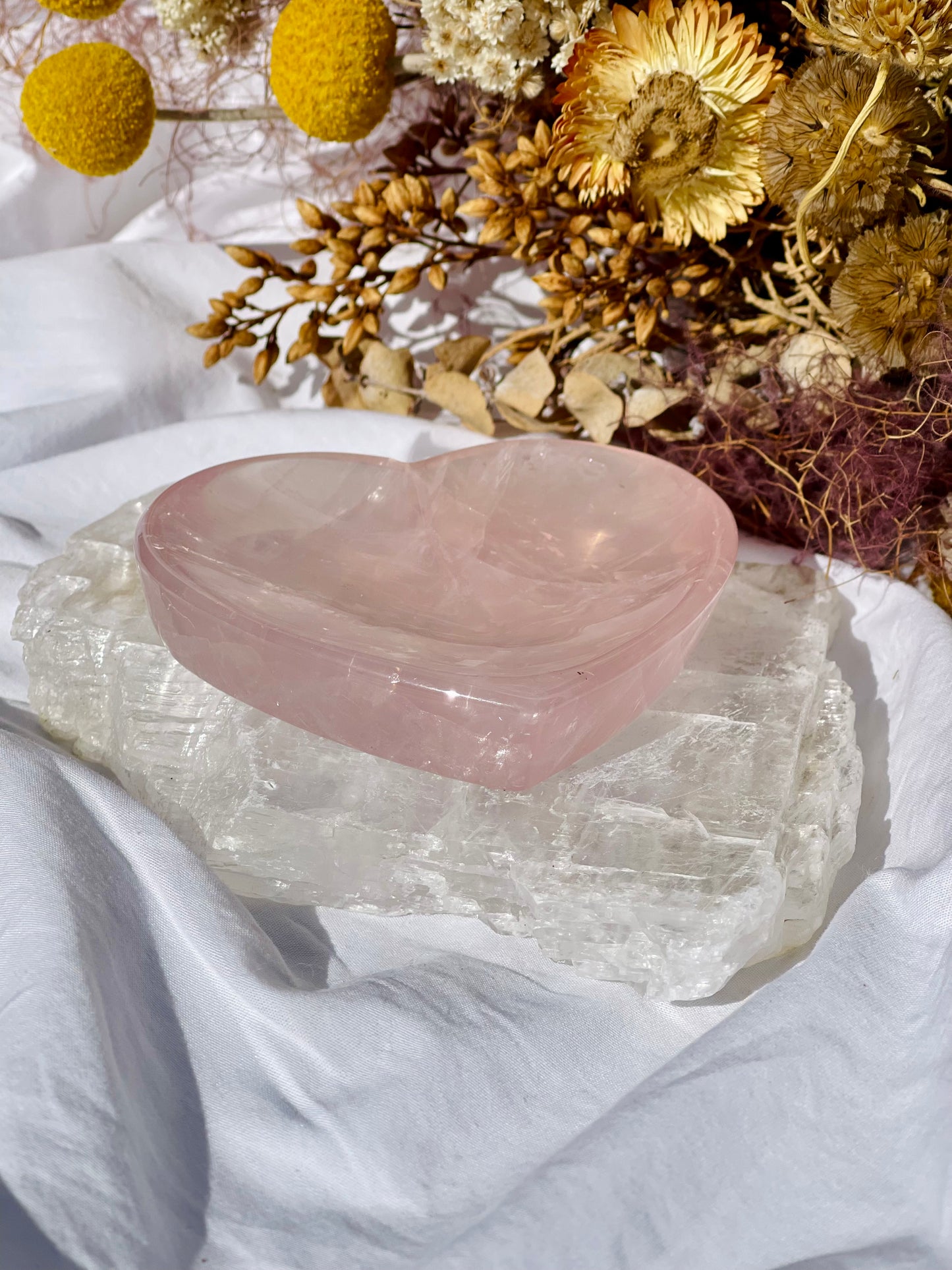 Rose Quartz Heart Dish