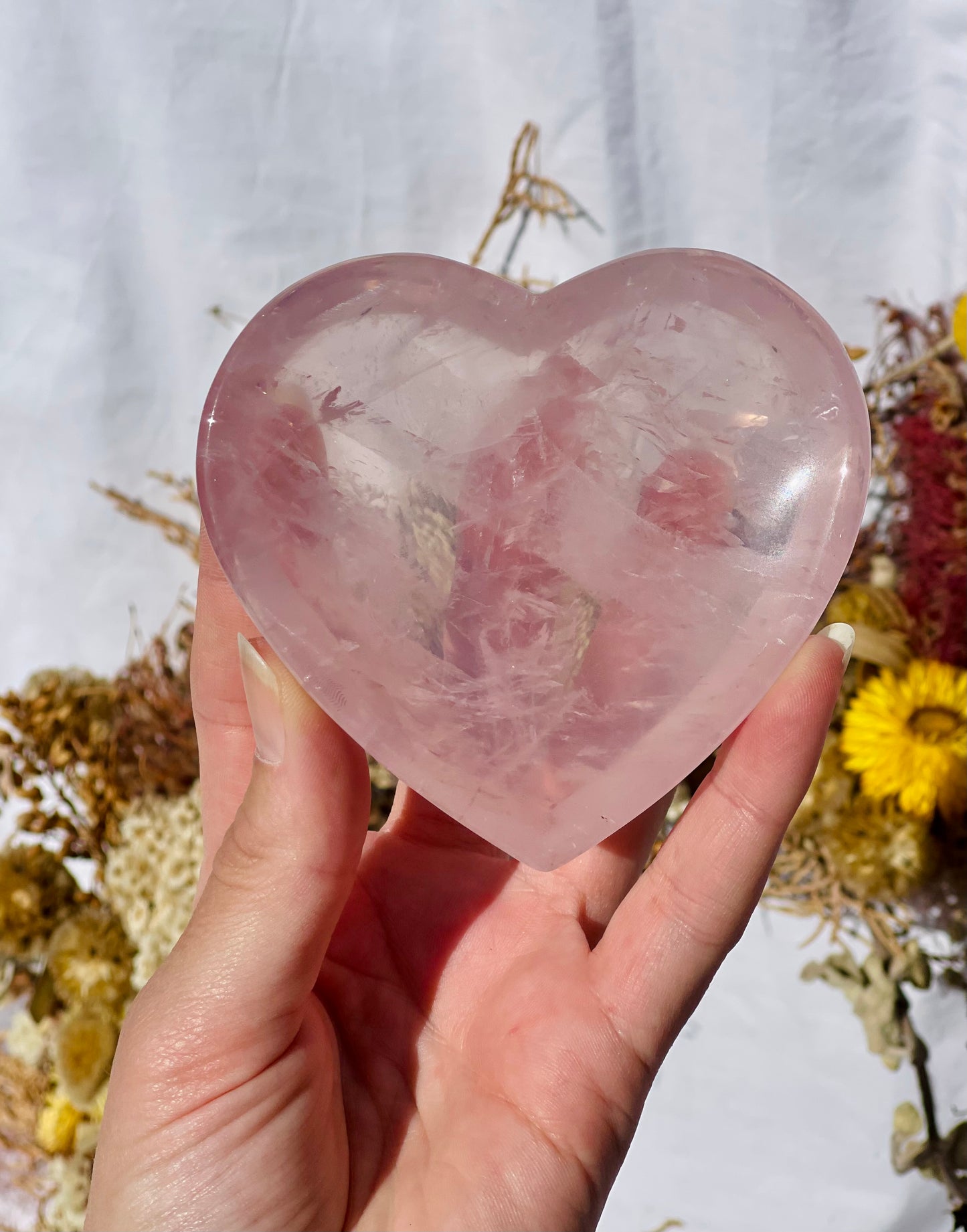 Rose Quartz Heart Dish