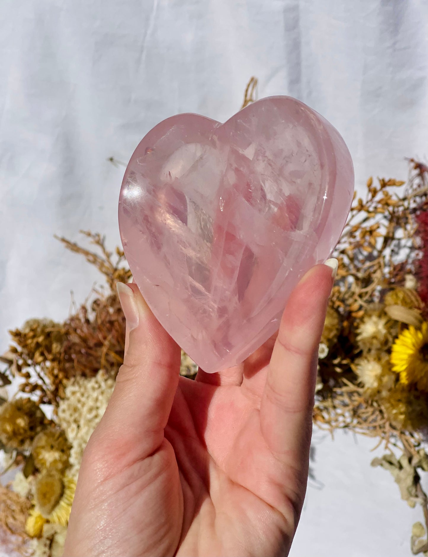 Rose Quartz Heart Dish