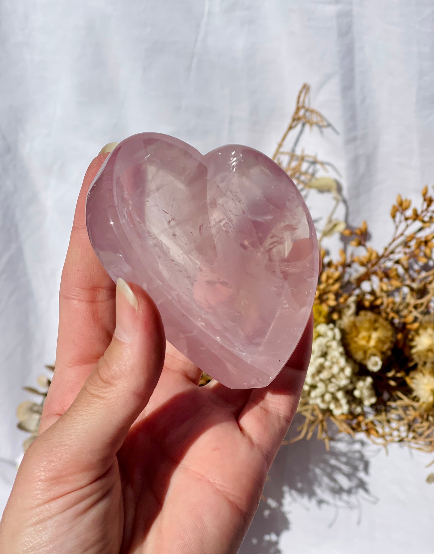 Rose Quartz Heart Dish