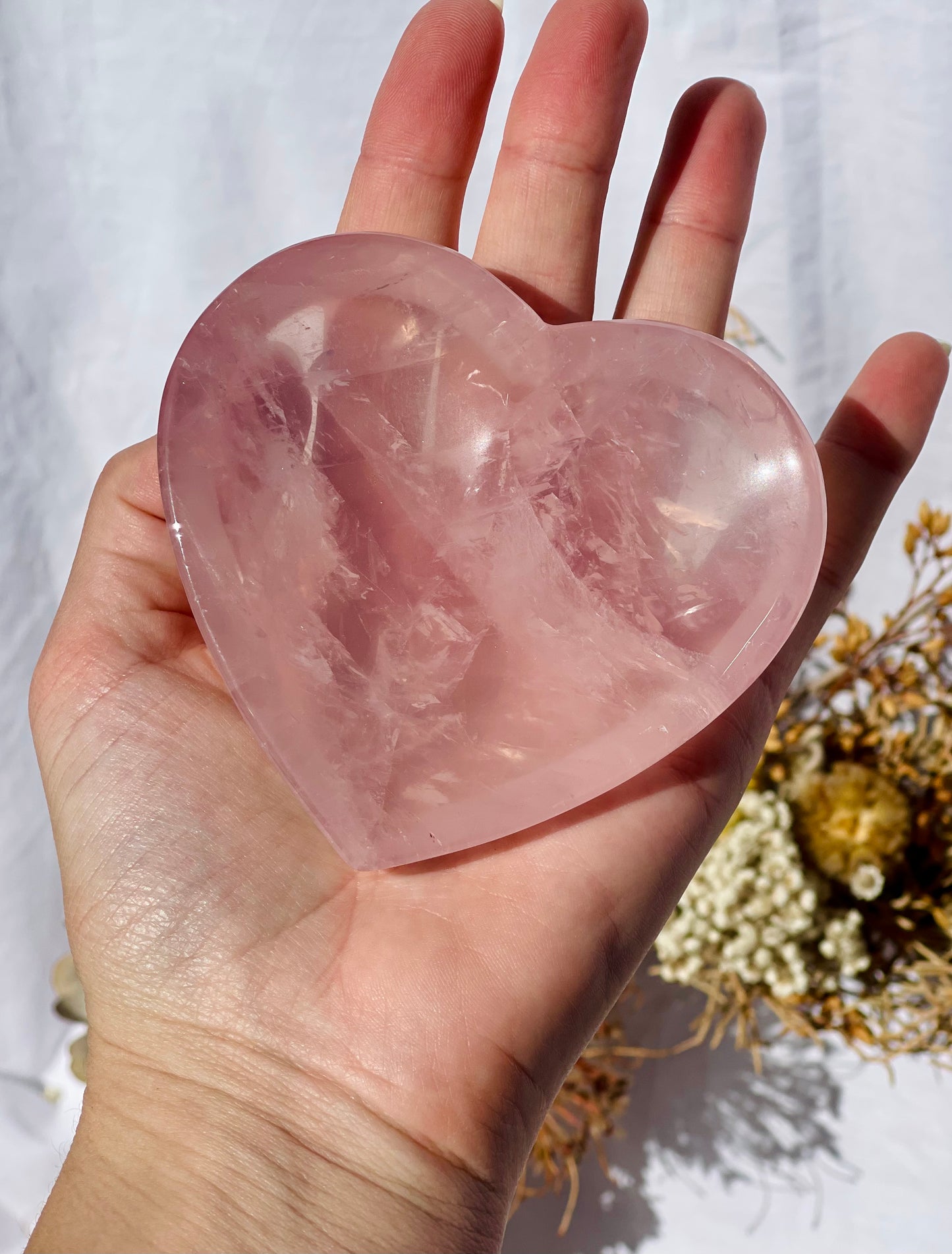 Rose Quartz Heart Dish