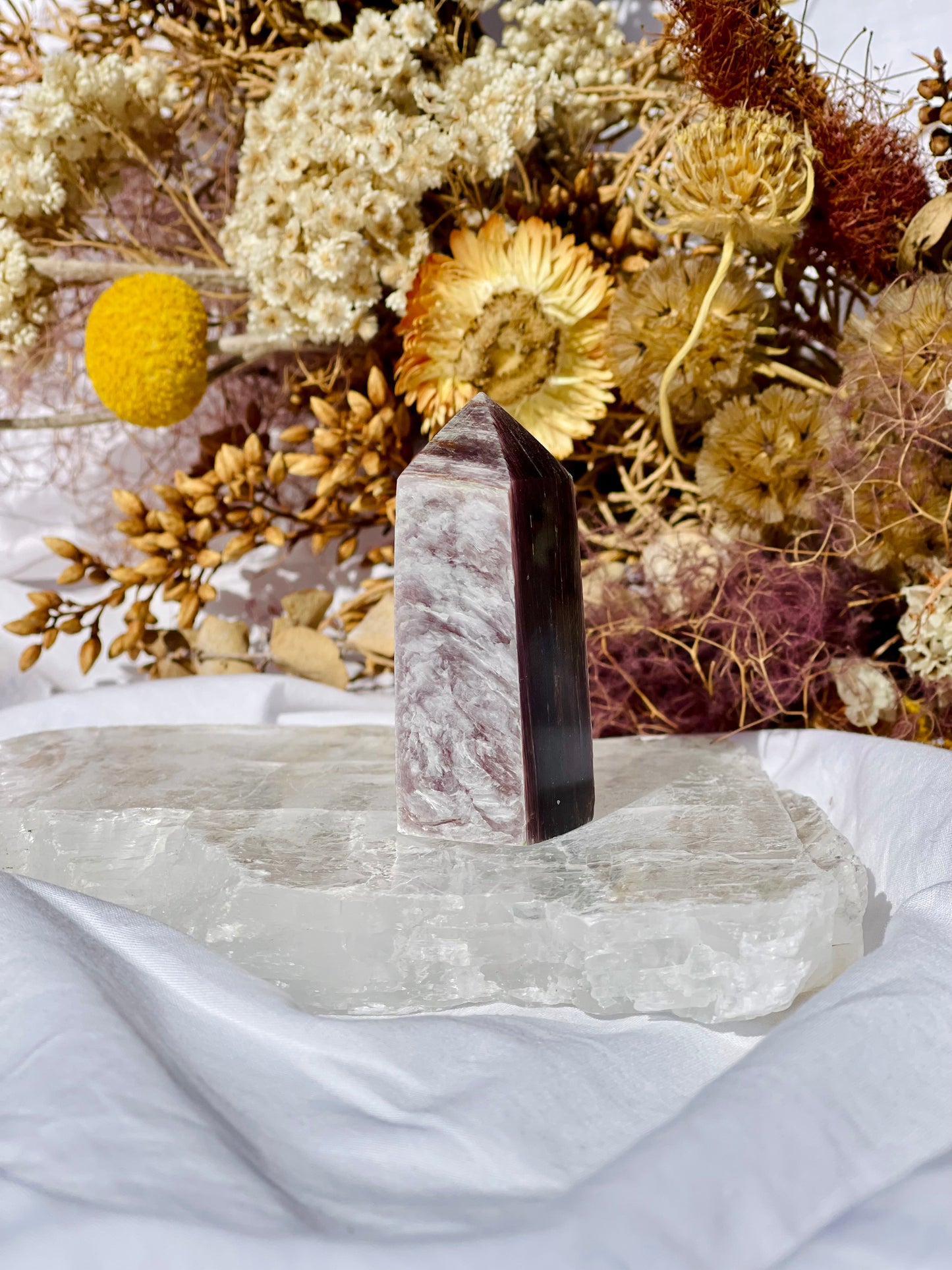 Gem Lepidolite Point