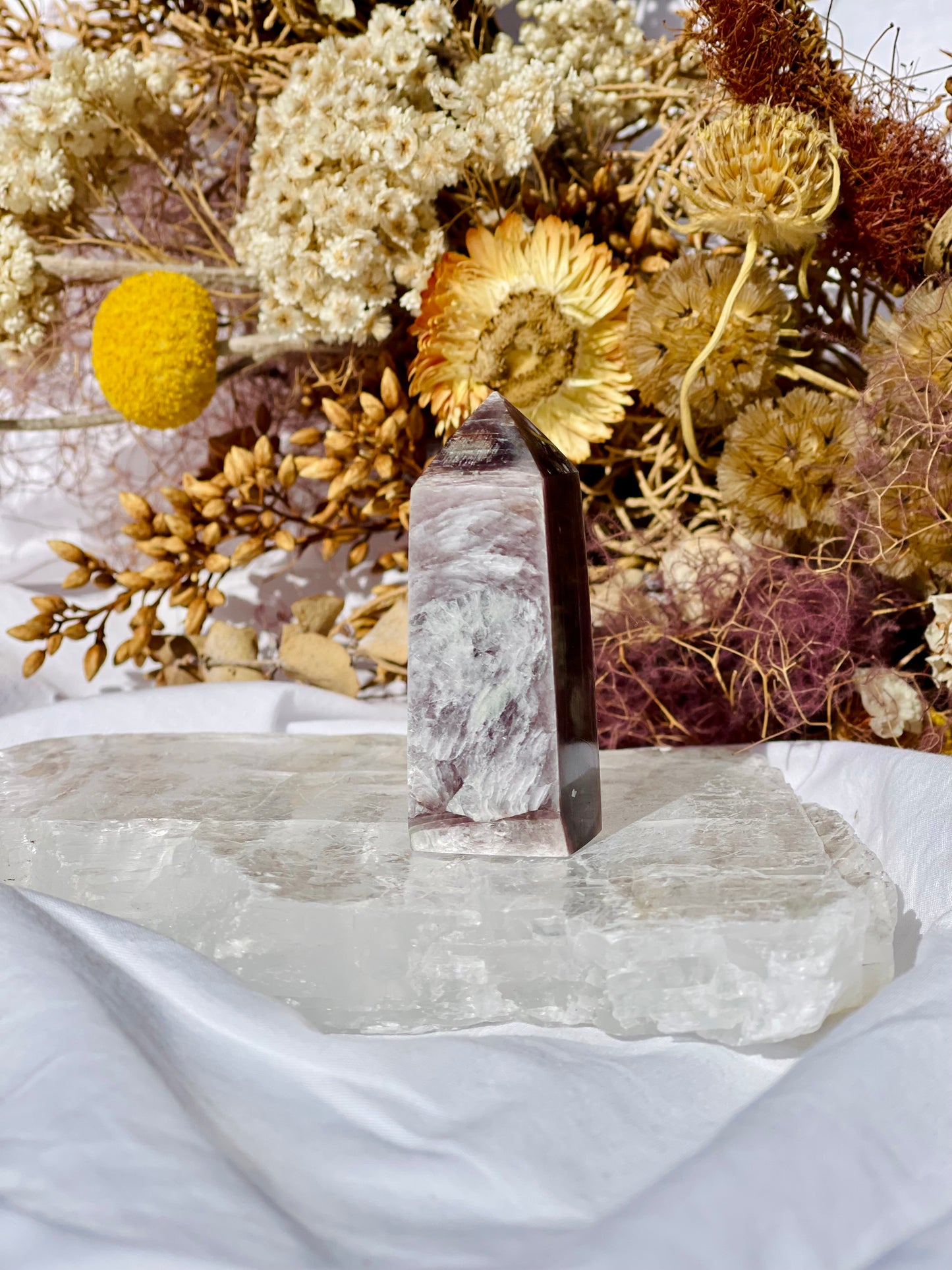Gem Lepidolite Point