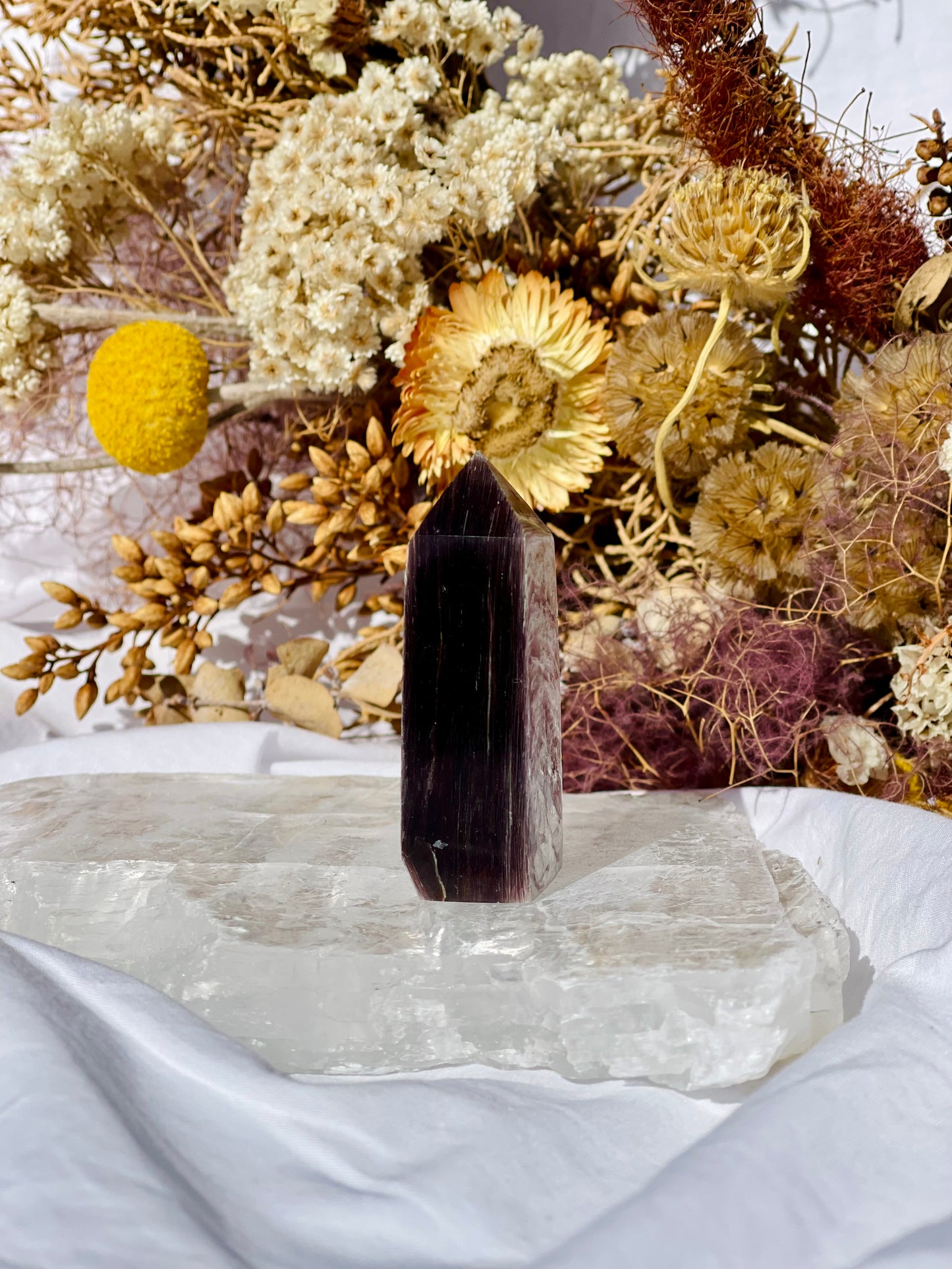 Gem Lepidolite Point