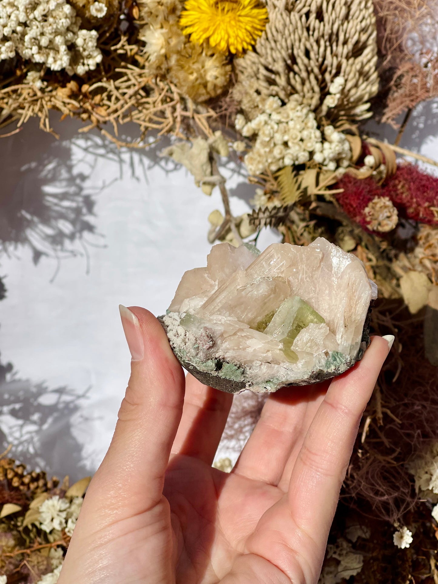 Green Apophyllite | Stilbite Specimen E