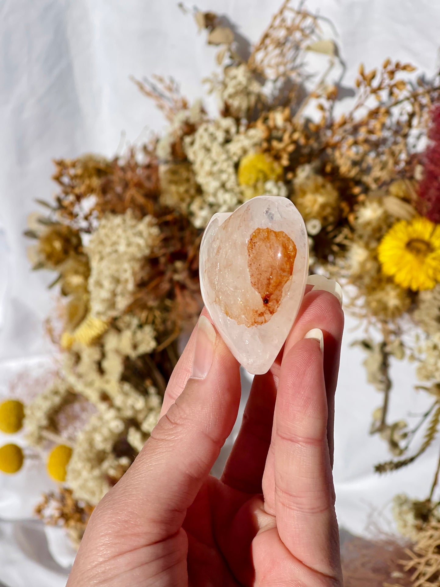 Fire Quartz Heart D