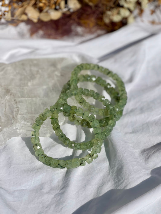 Prehnite Faceted Bracelet