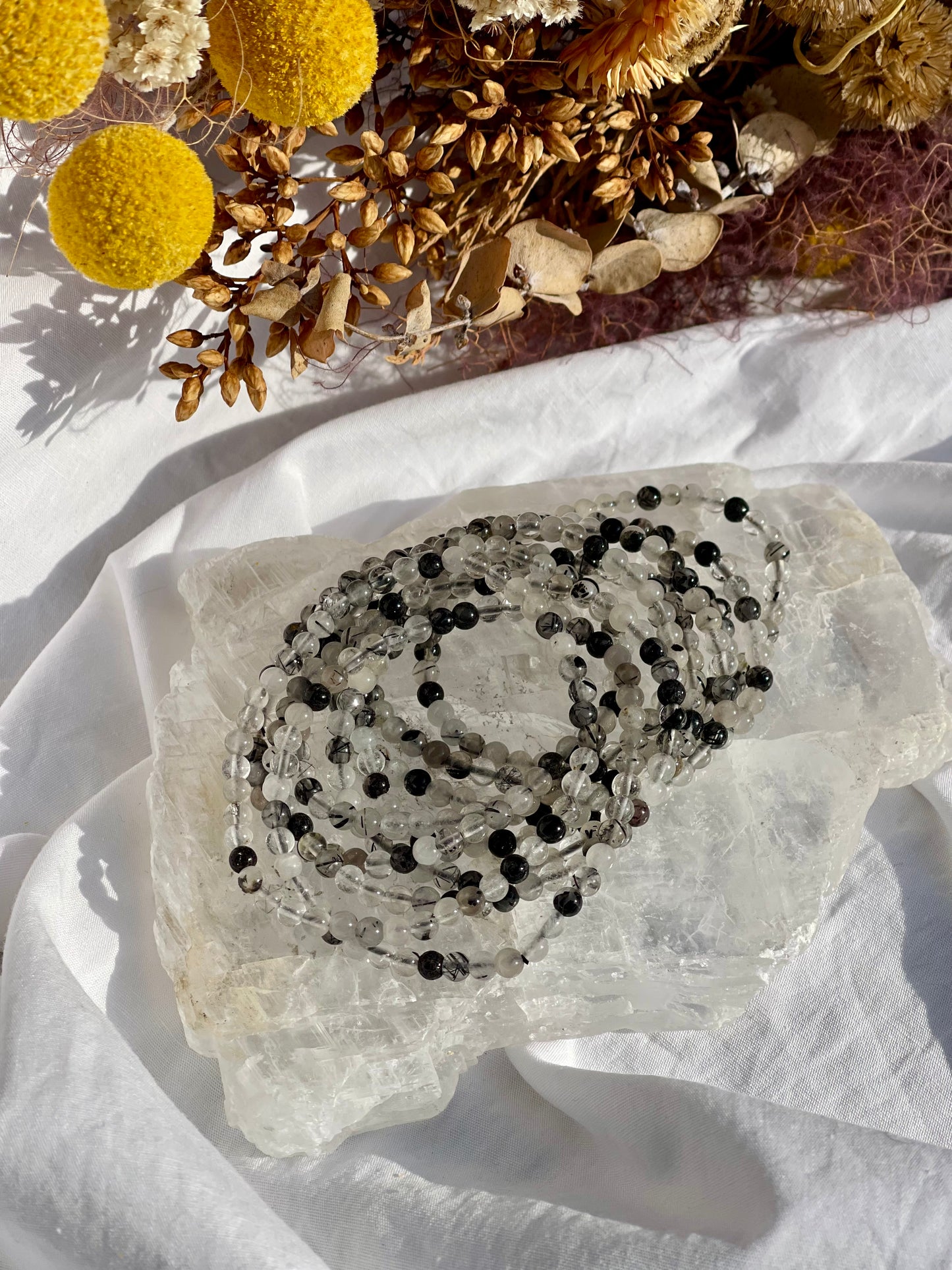 Tourmalated Quartz Bracelet | 4mm