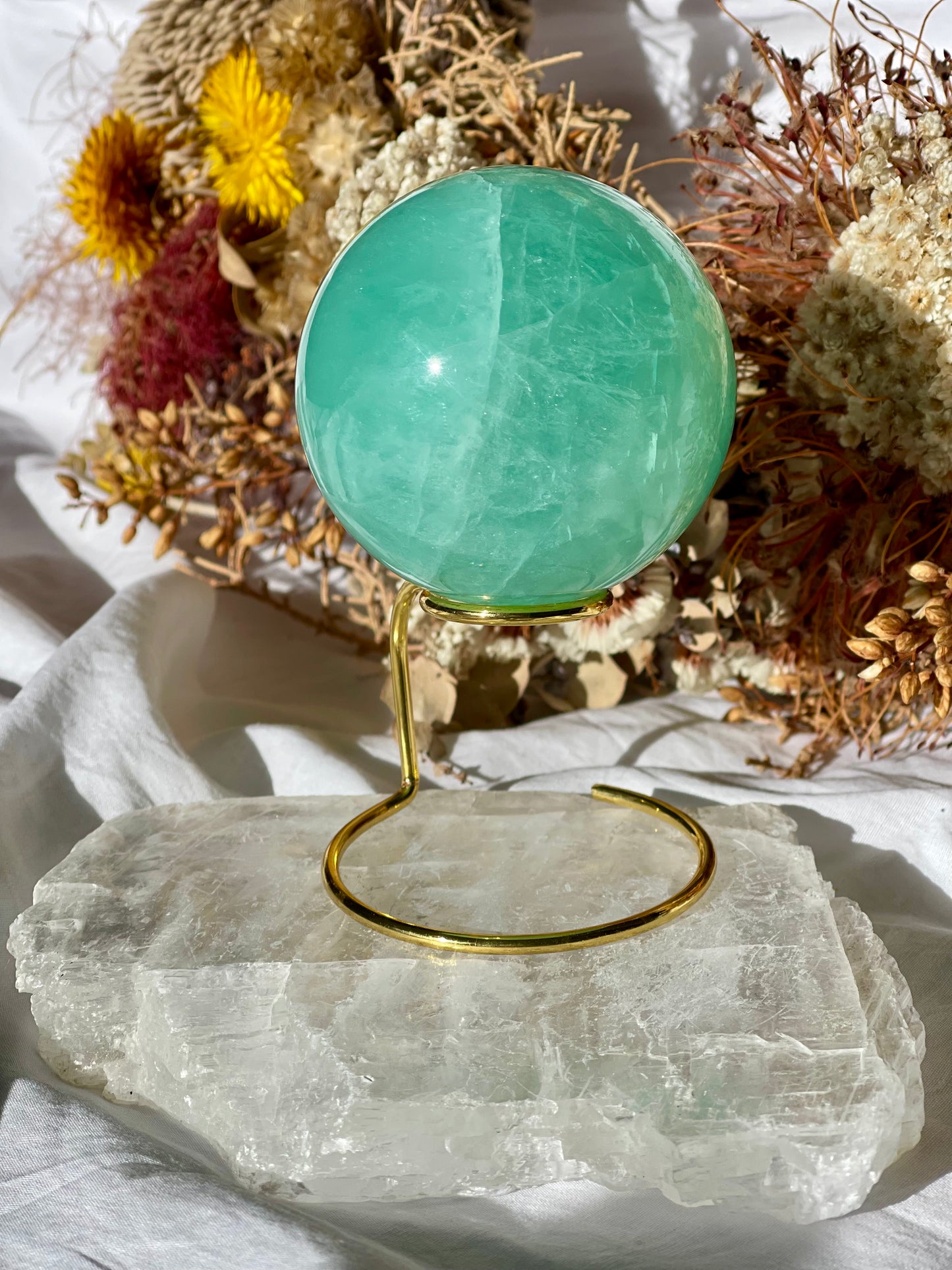 Green Fluorite Sphere A