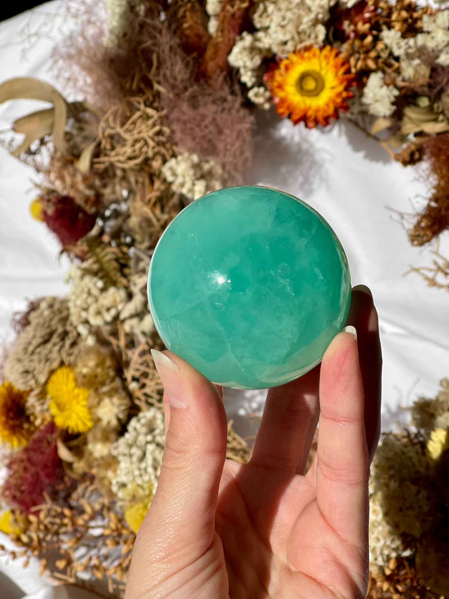 Green Fluorite Sphere E