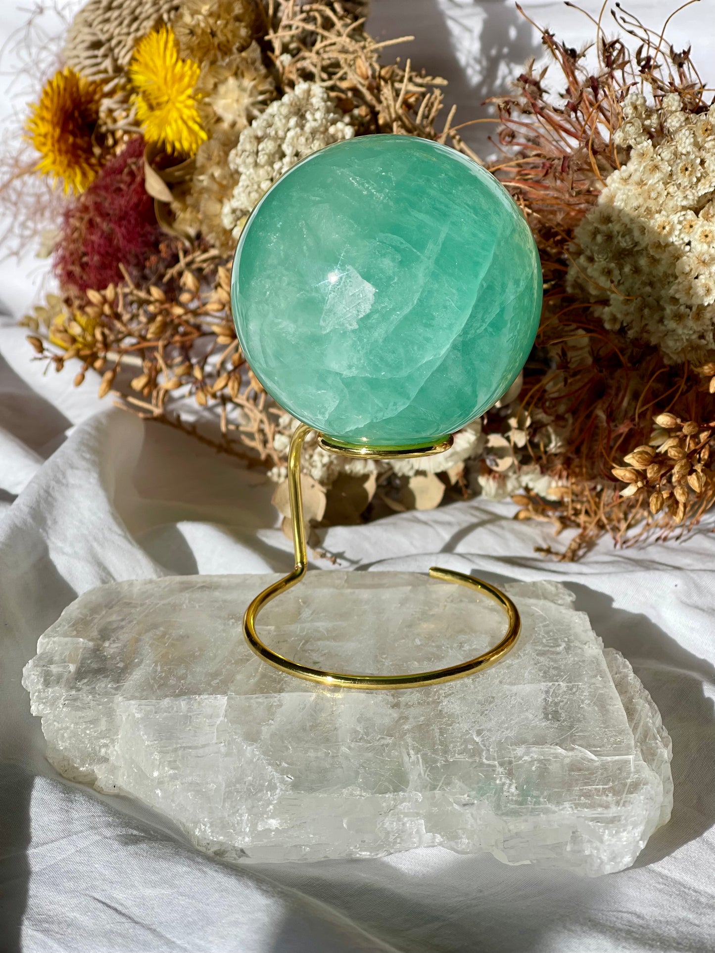Green Fluorite Sphere A